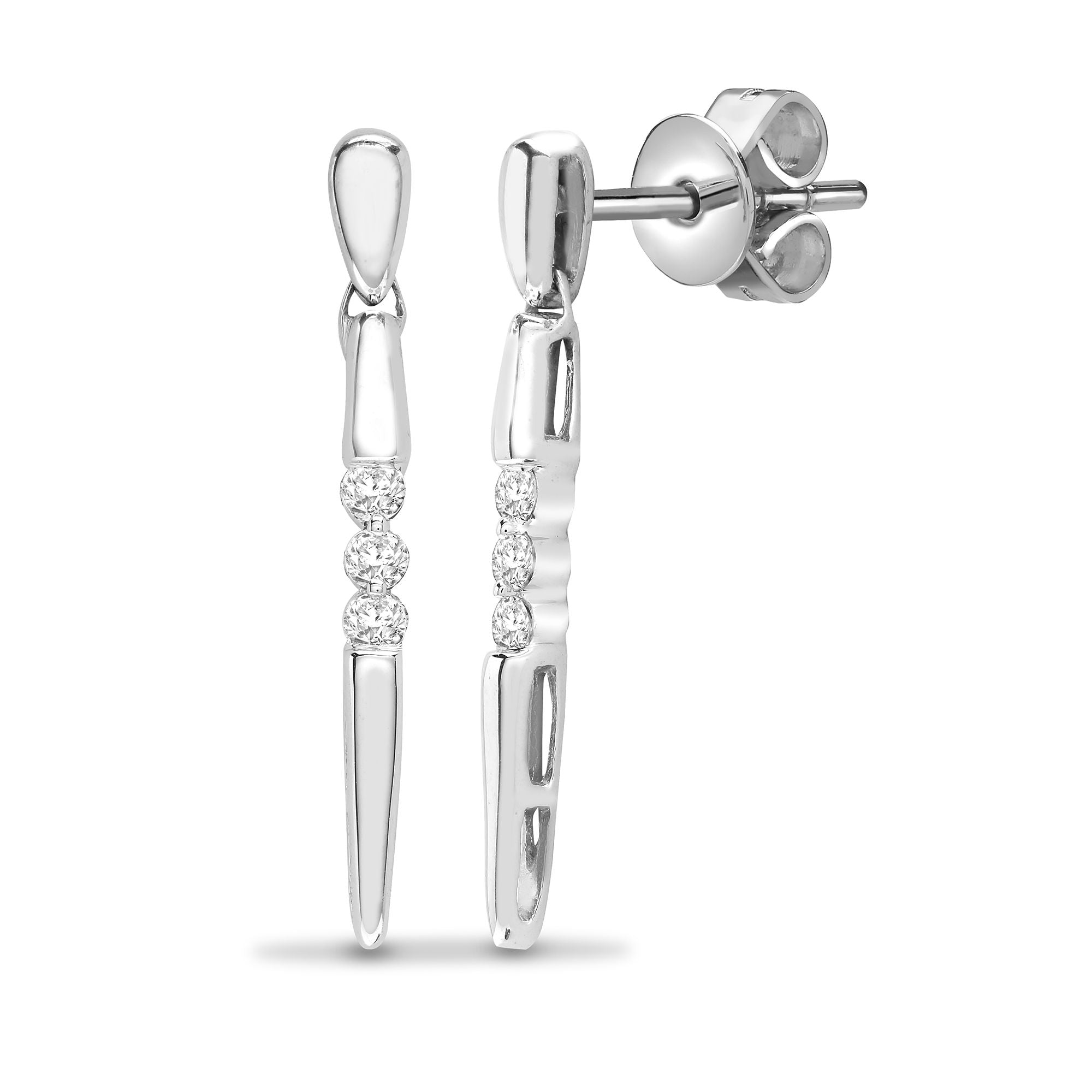 18ct White Gold Natural Diamond Earrings