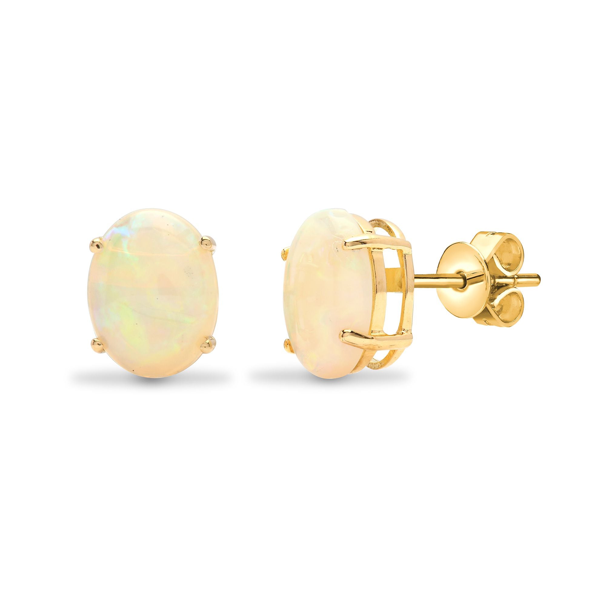 18ct Yellow Gold Opal Earrings