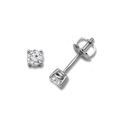 18E371 | 18ct White Gold 0.20ct Natural Diamond Studs