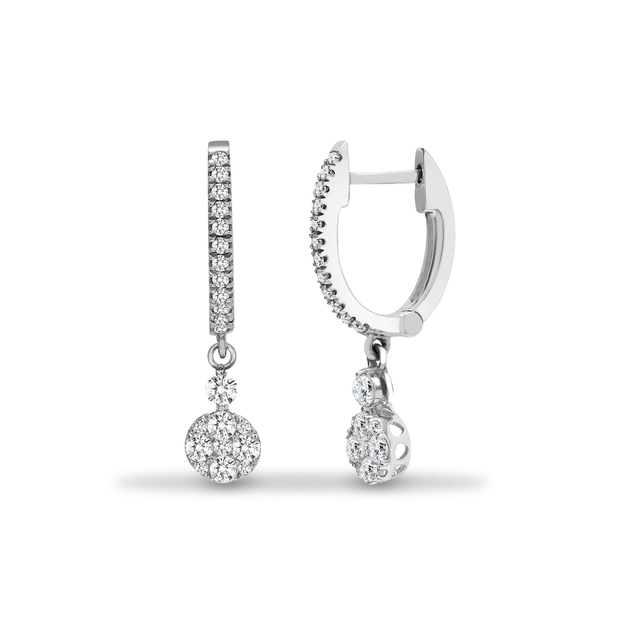18ct White 0.50ct Natural Diamond Earrings