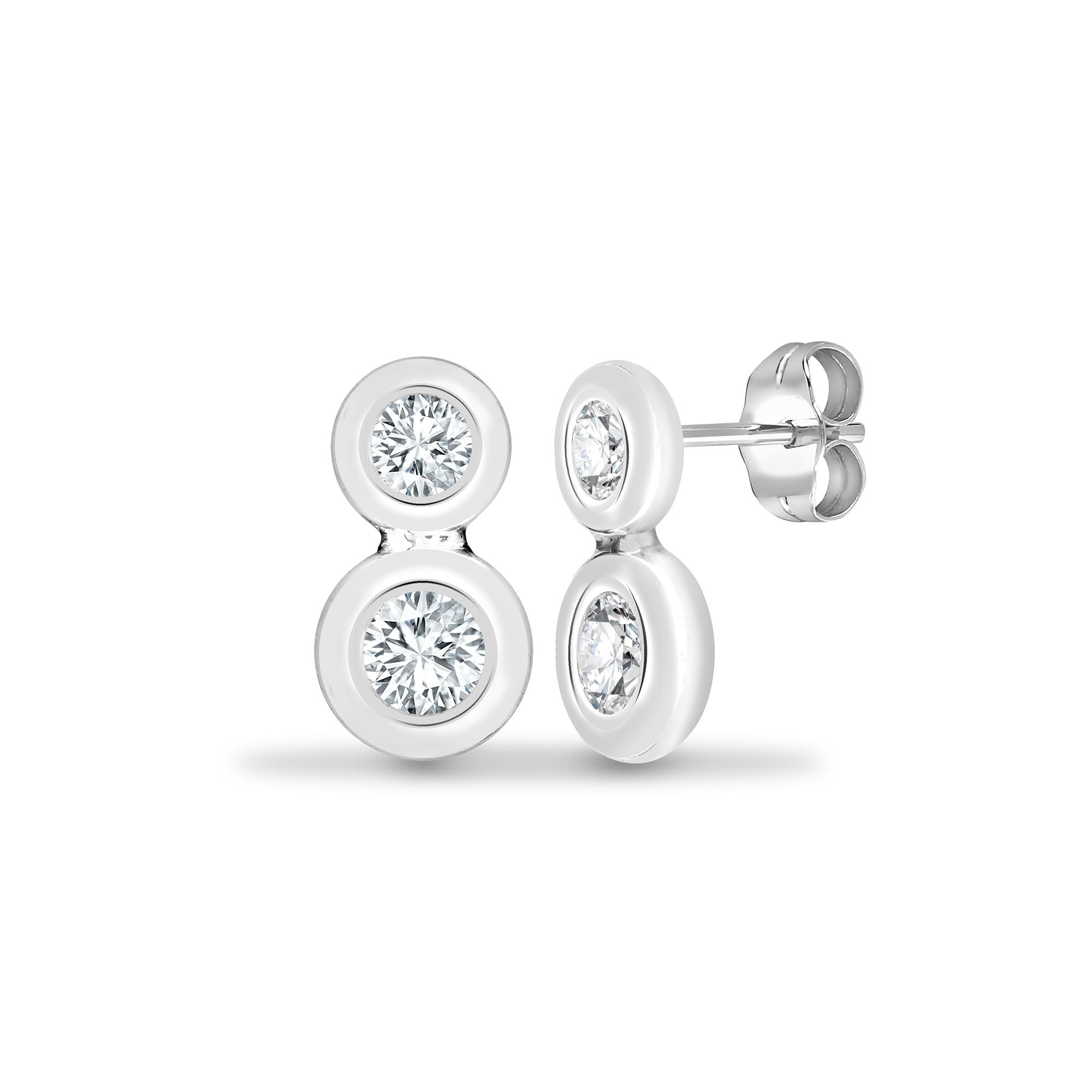 18ct White 0.25ct 2 Natural Diamond Drop Earring