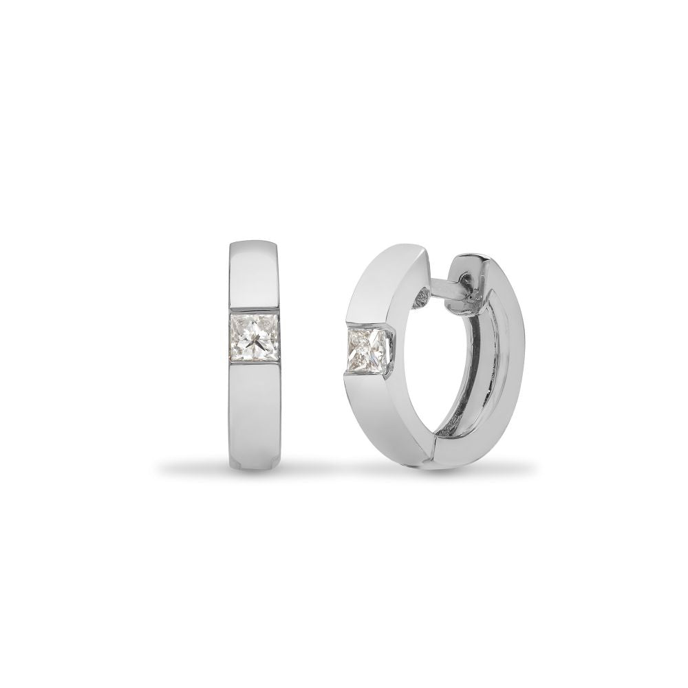 18ct White Gold Natural Diamond Earrings