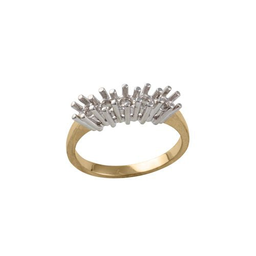 18ct Yellow and white 70pts Natural Diamond Ring Mount