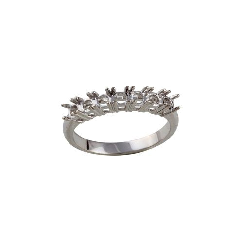 18ct White 0.50ct Natural Diamond 7 stone 1/2 Eternity Ring Mount