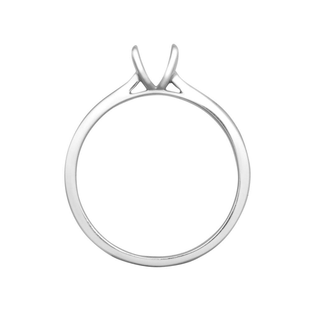 18ct White Gold 0.13ct Natural Diamond Channel-set Wed-fit Ring Mount- Holds 0.50ct