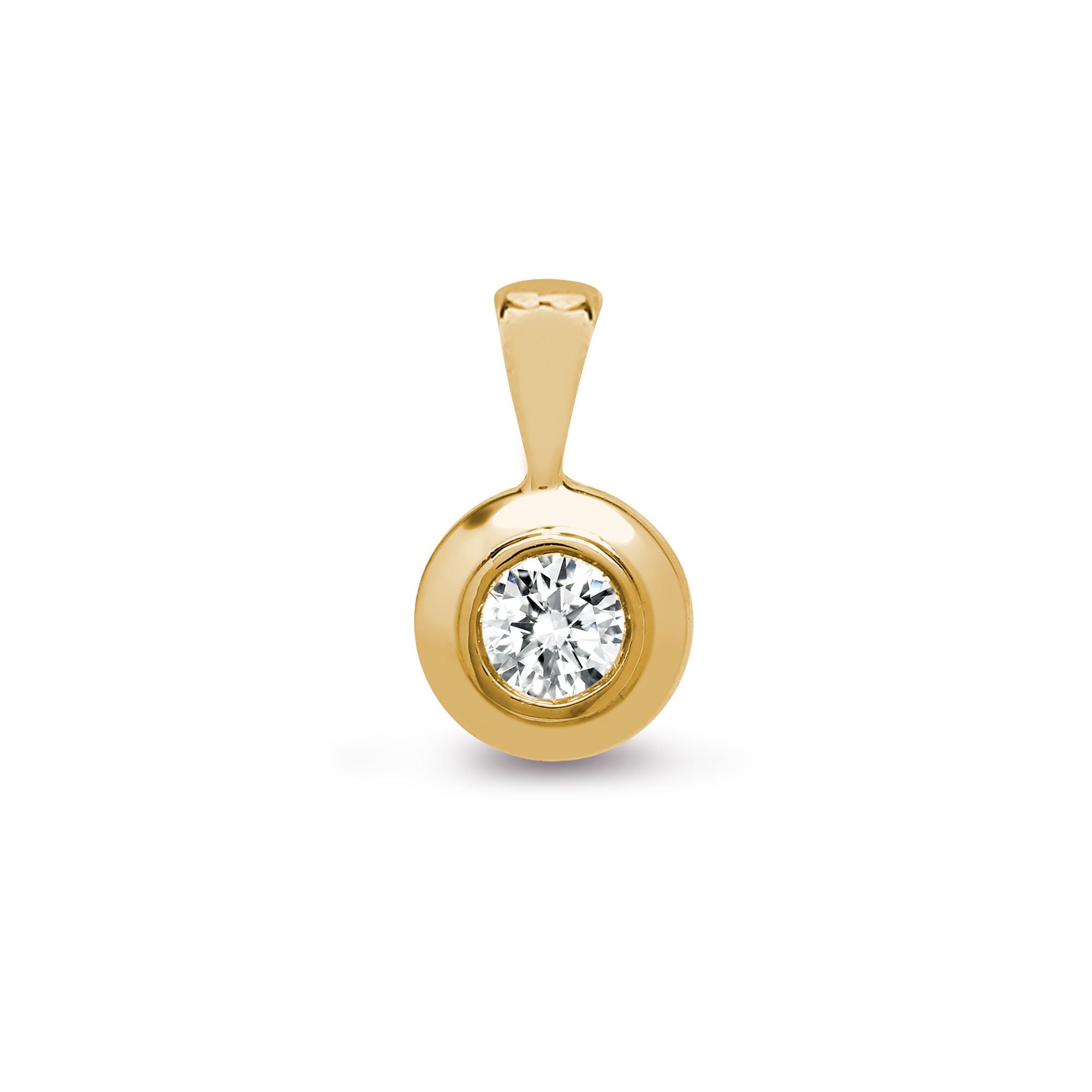 18P014-025 | 18ct Yellow Gold 25pts Rub over Pendant