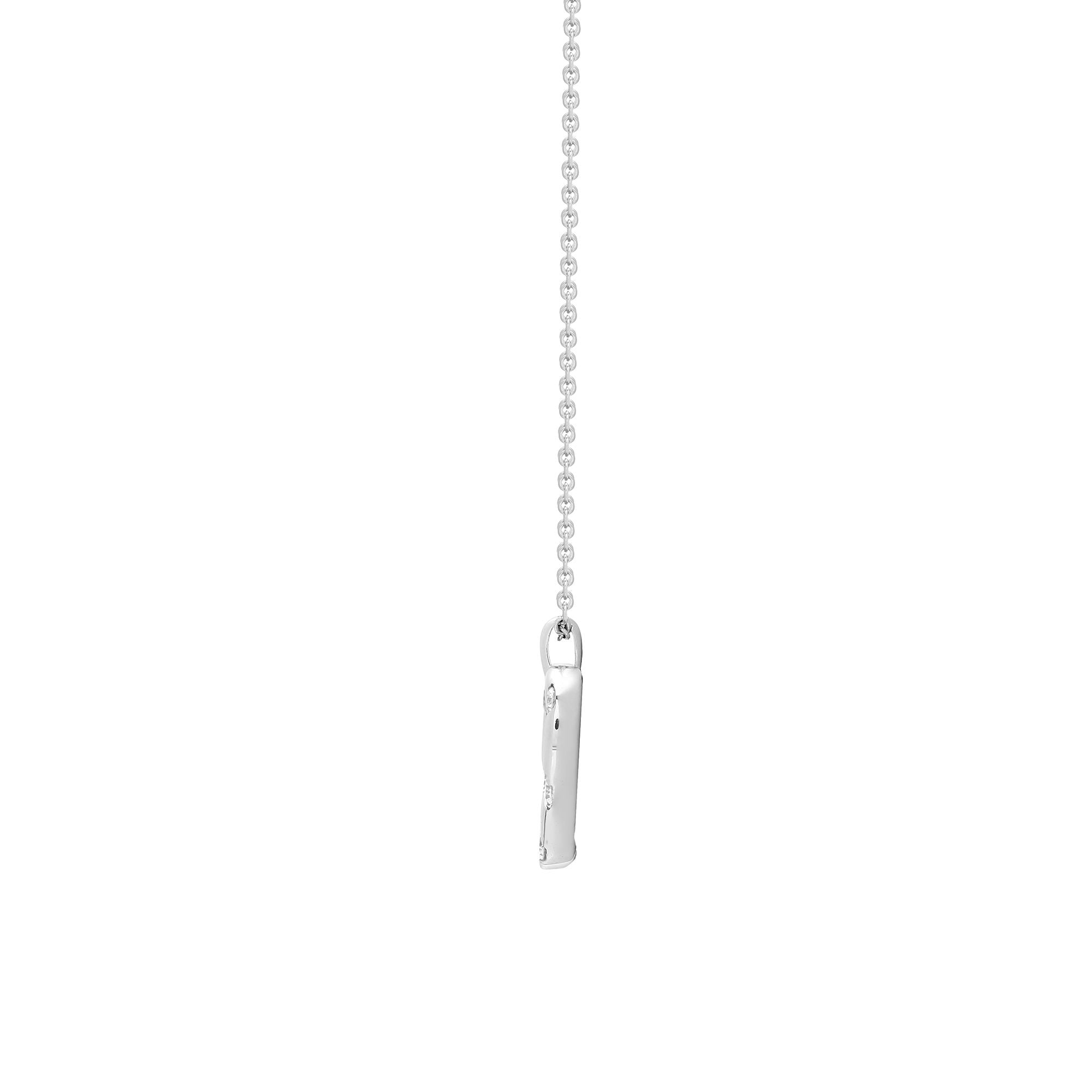 18ct White gold 15pt Natural Diamond pendant - 16" Chain included