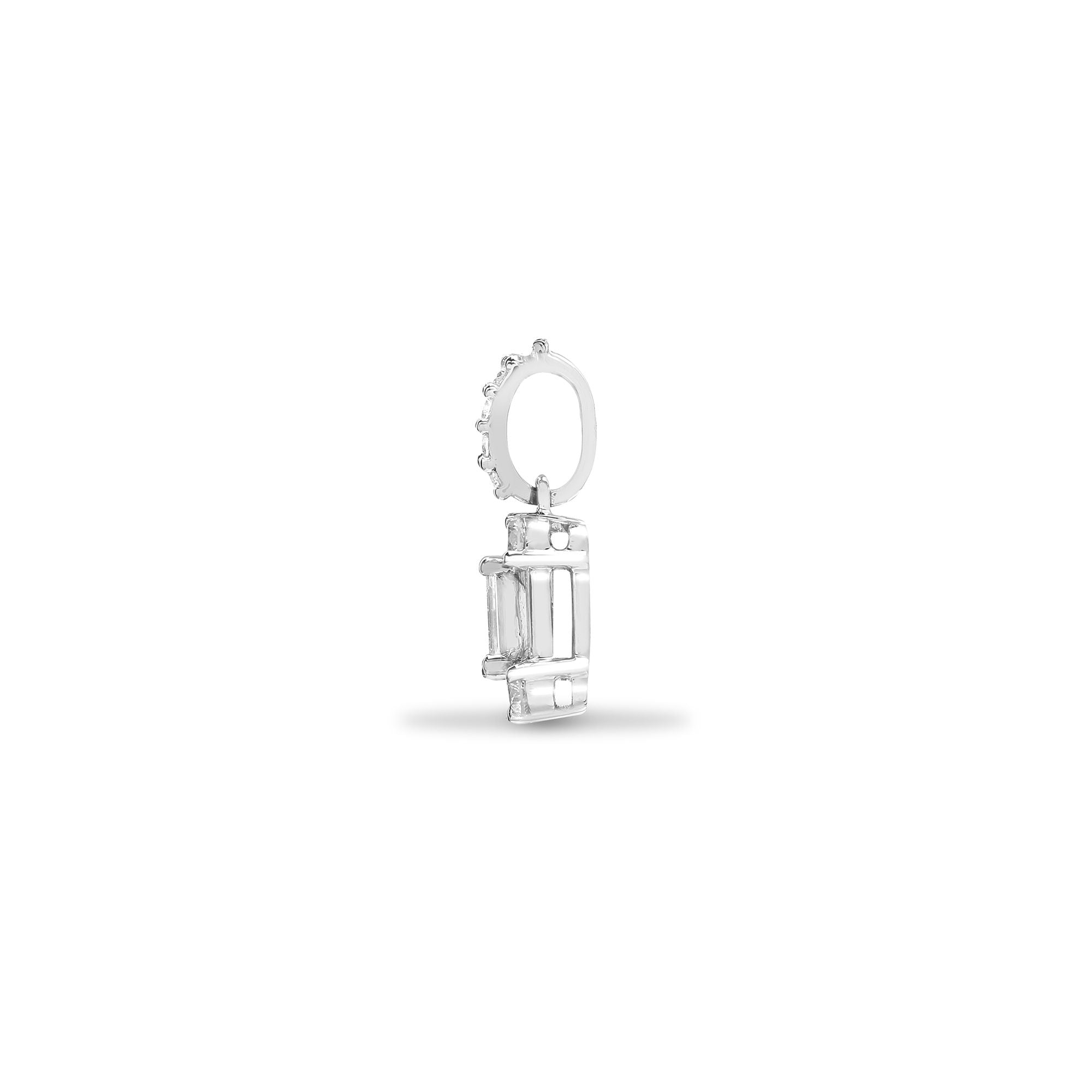 18ct White Gold Natural Diamond Pendant