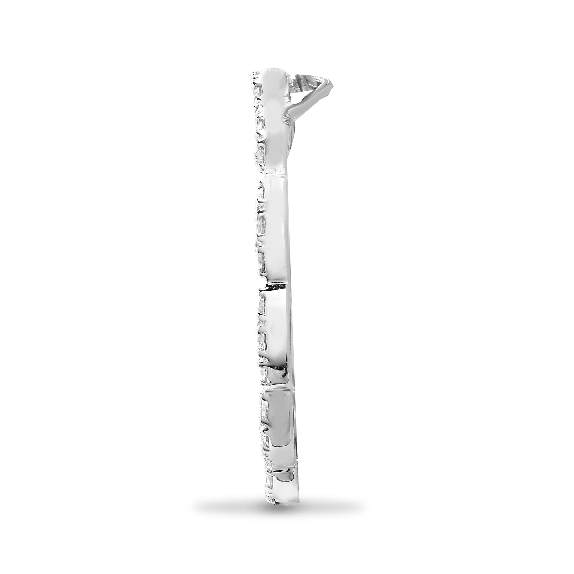 18ct White 0.38ct Natural Diamond Circle Pendant
