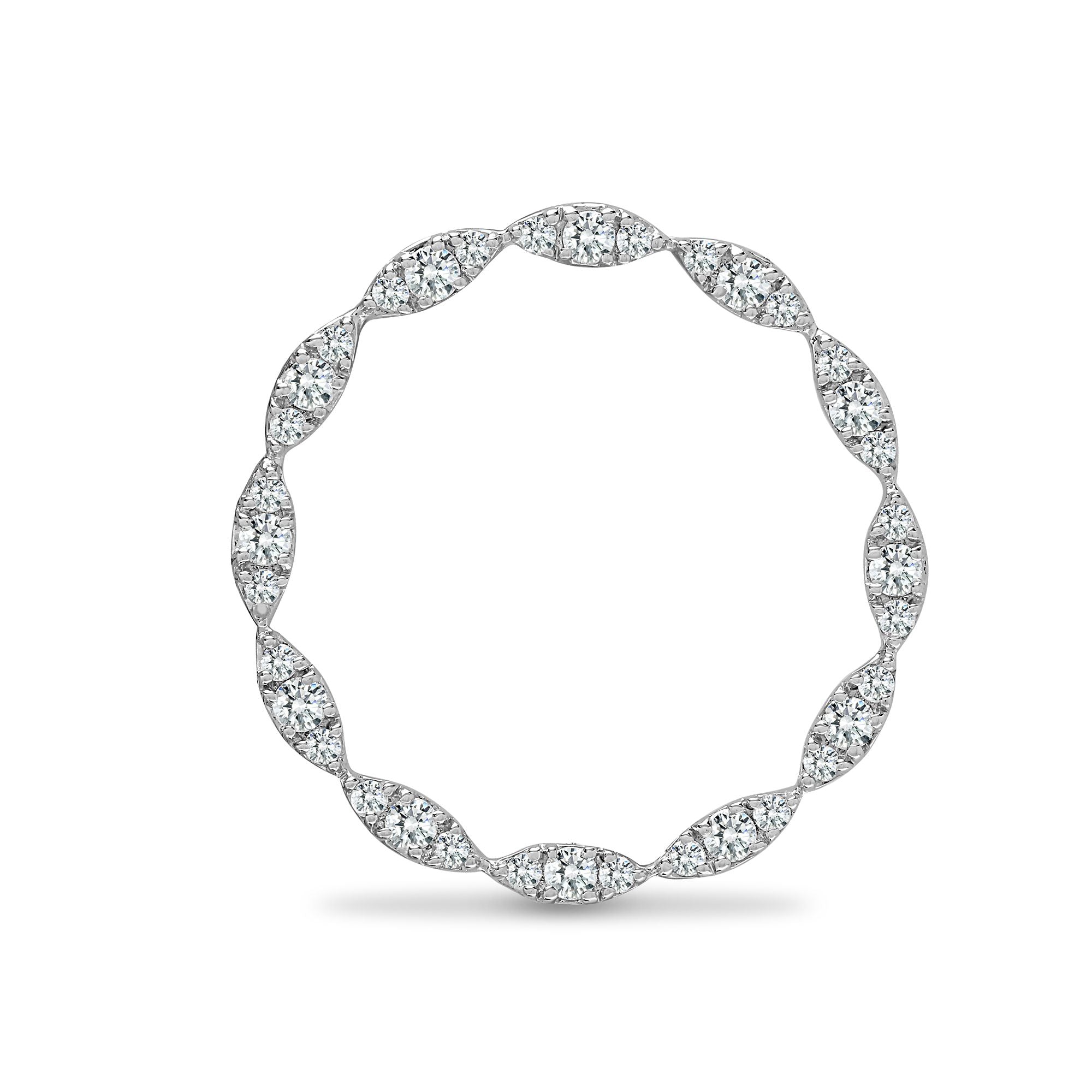 18ct White 0.38ct Natural Diamond Circle Pendant