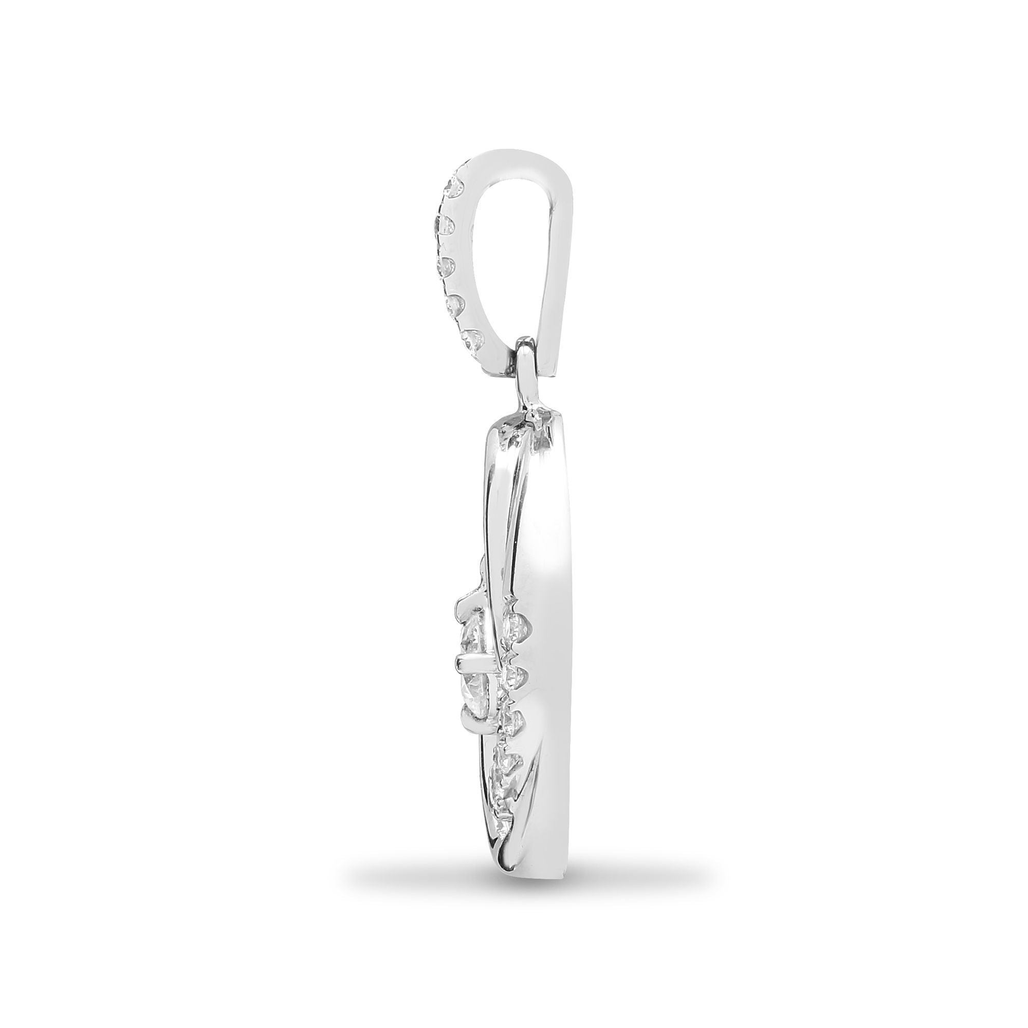 18P286 | 18ct White 0.40ct Natural Diamond Pendant