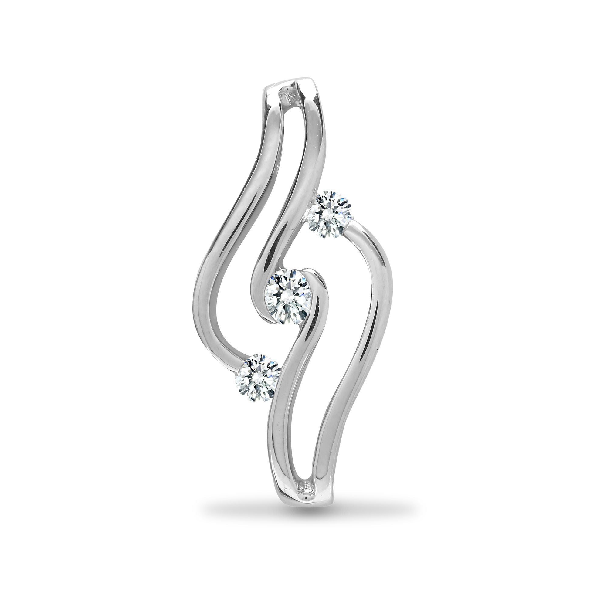 18P295 | 18ct White 0.16ct Natural Diamond Pendant