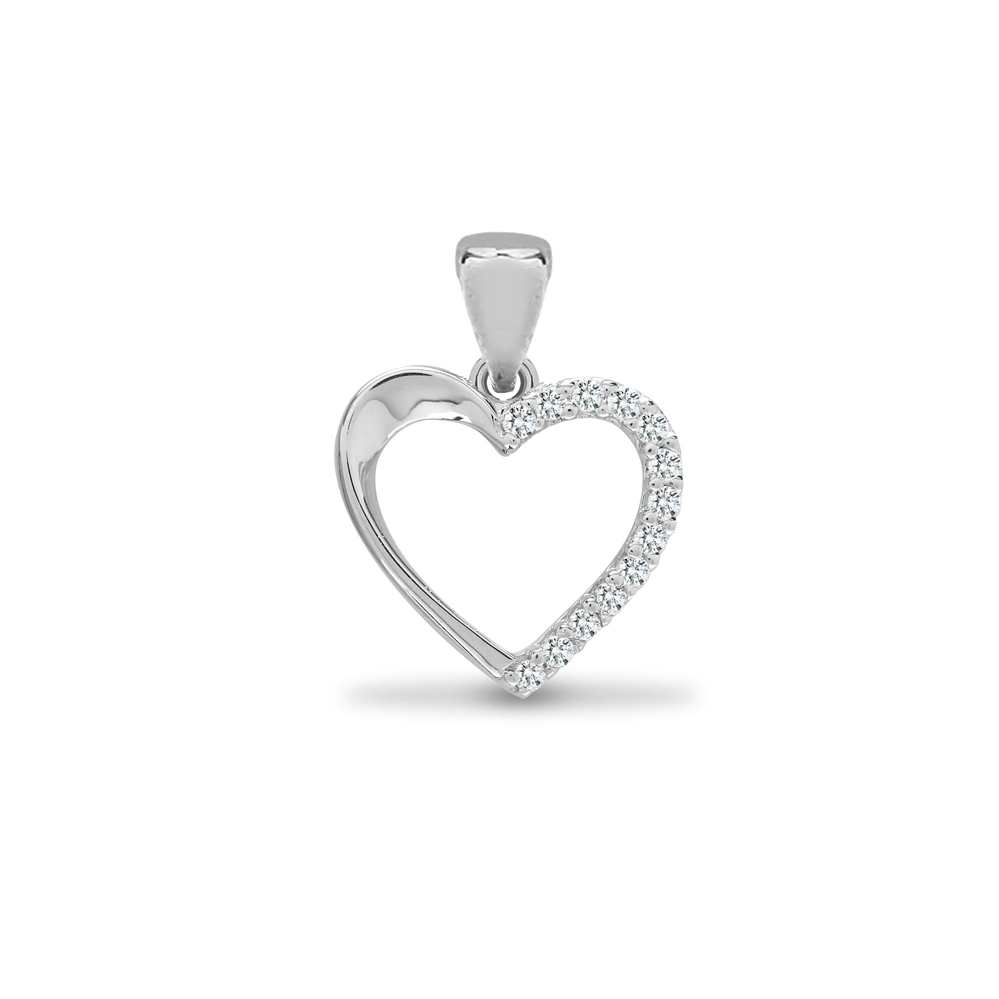 18P296 | 18ct White 0.06ct Natural Diamond Pendant