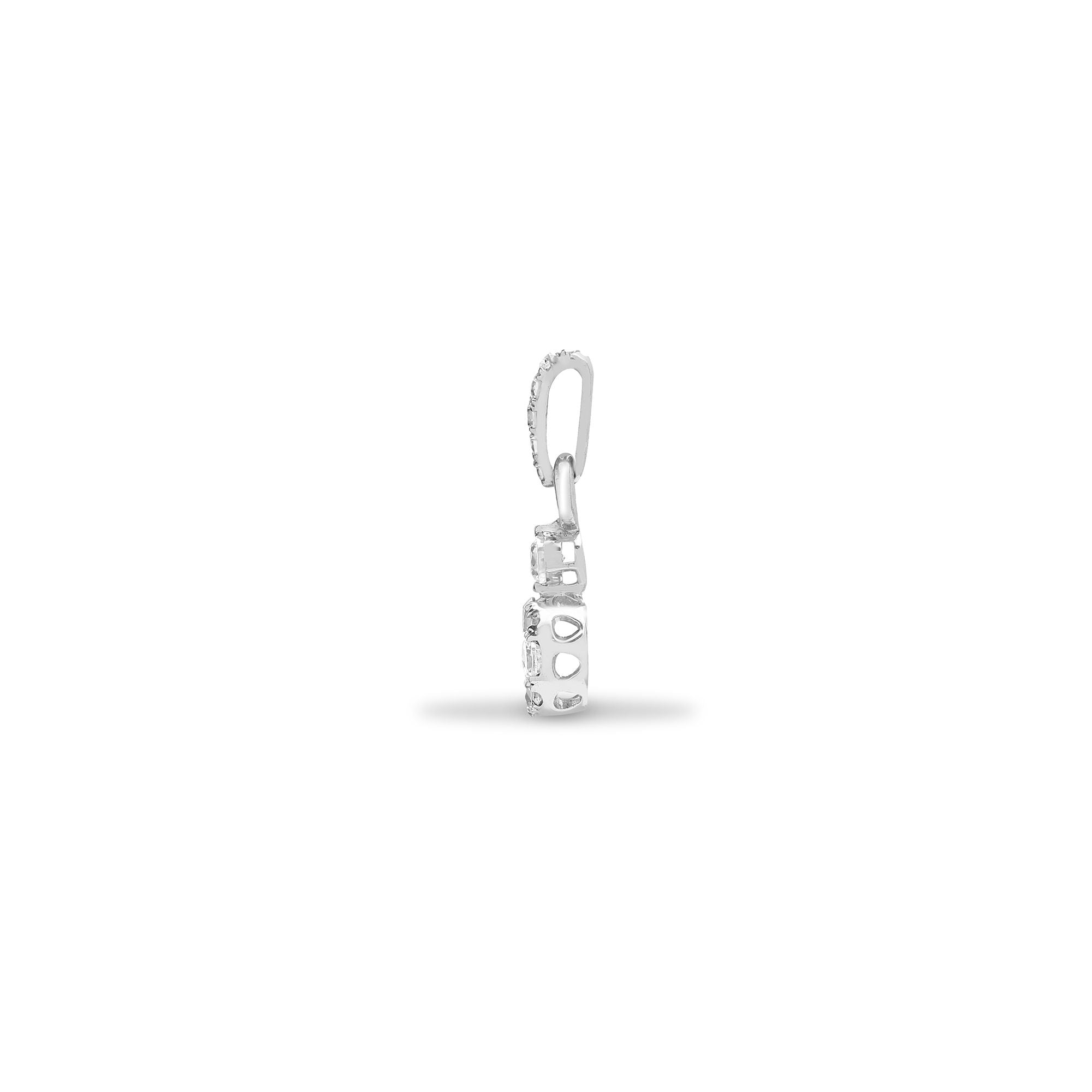 18ct White 0.22ct Natural Diamond Pendant