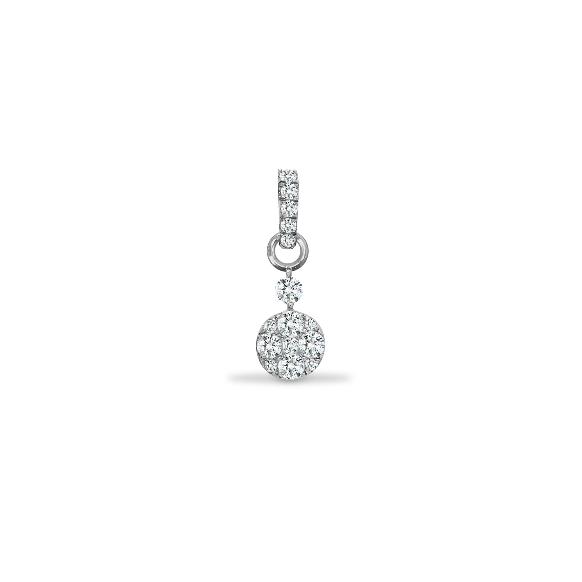 18ct White 0.22ct Natural Diamond Pendant