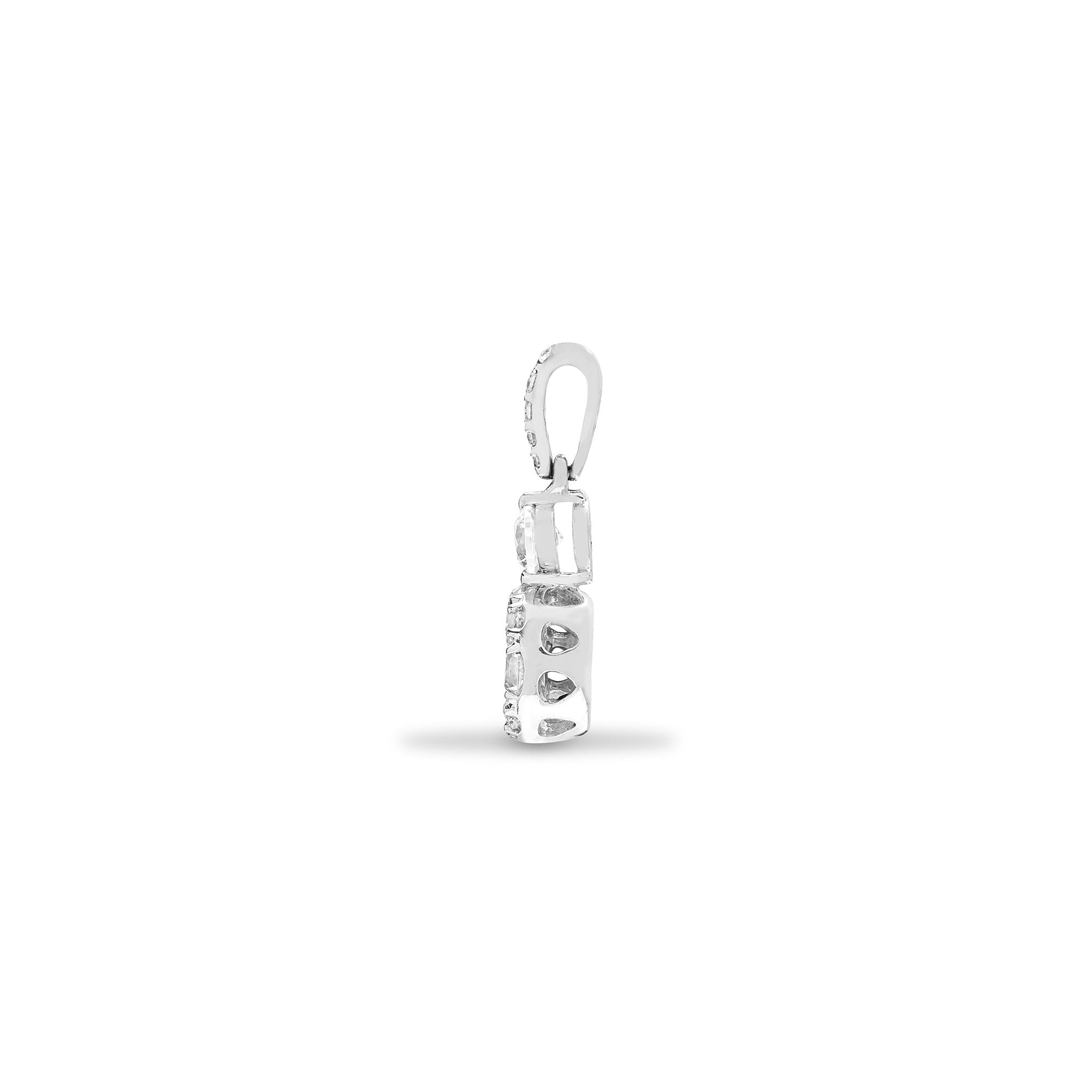 18ct White 0.47ct Natural Diamond Pendant