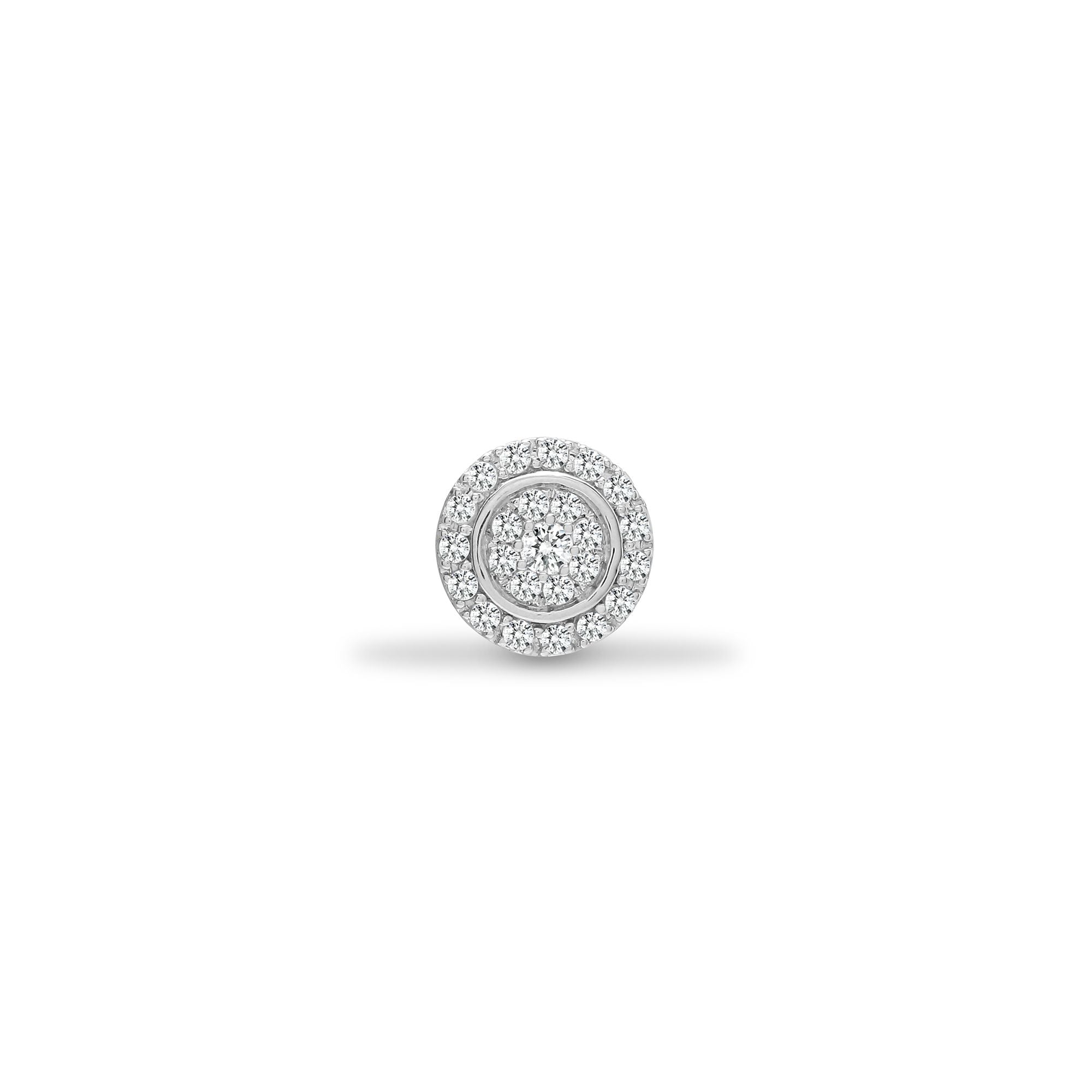 18ct White 0.20ct Natural Diamond Cluster Pendant