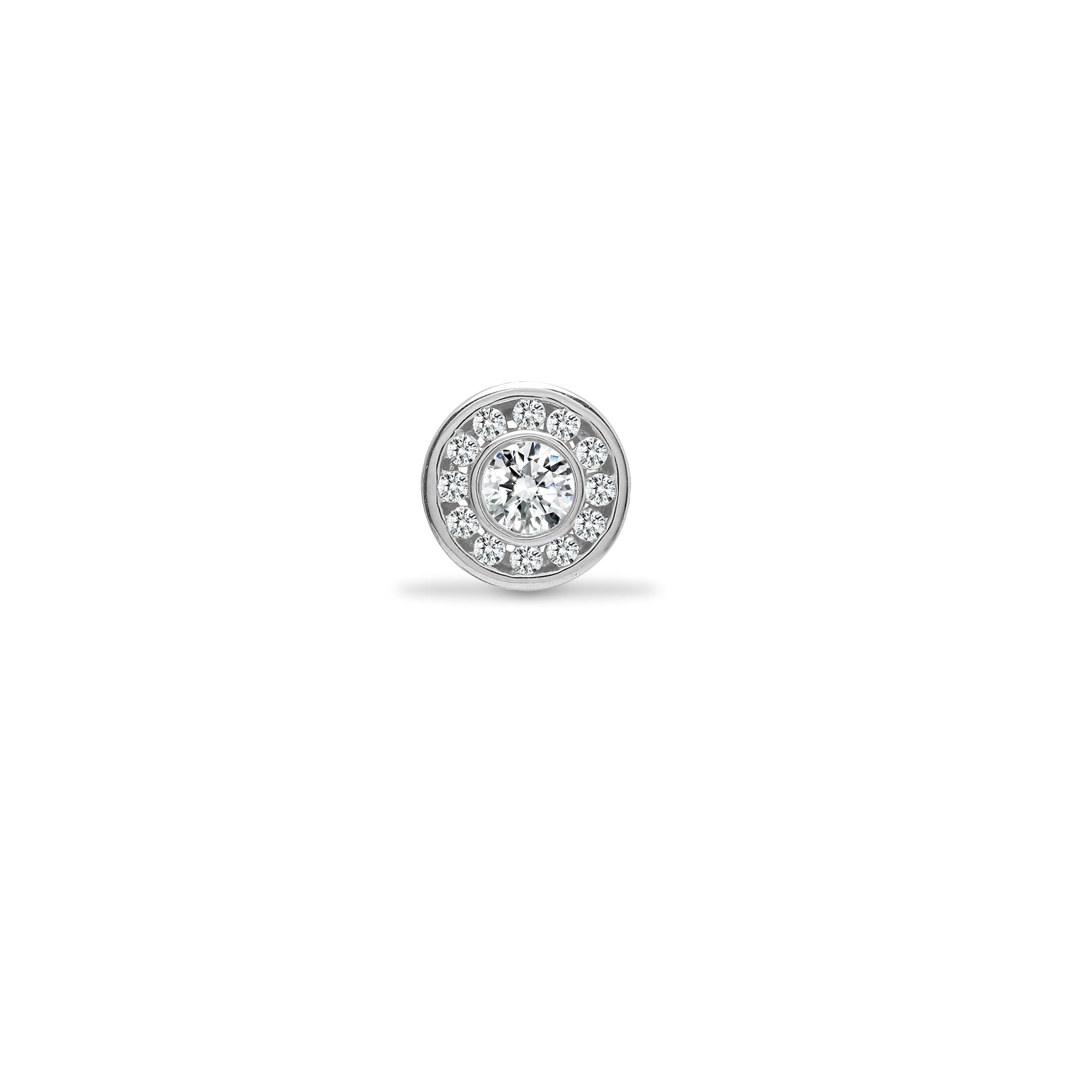 18ct White 0.25ct Natural Diamond Cluster Pendant