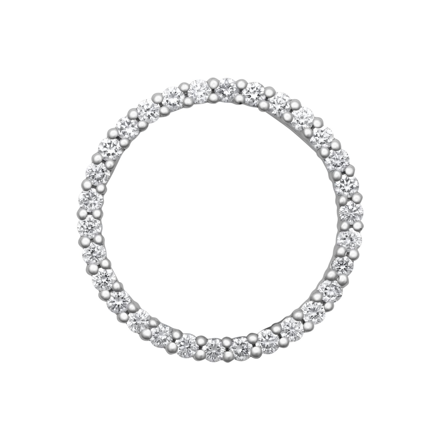18ct White Gold Natural Diamond Pendant