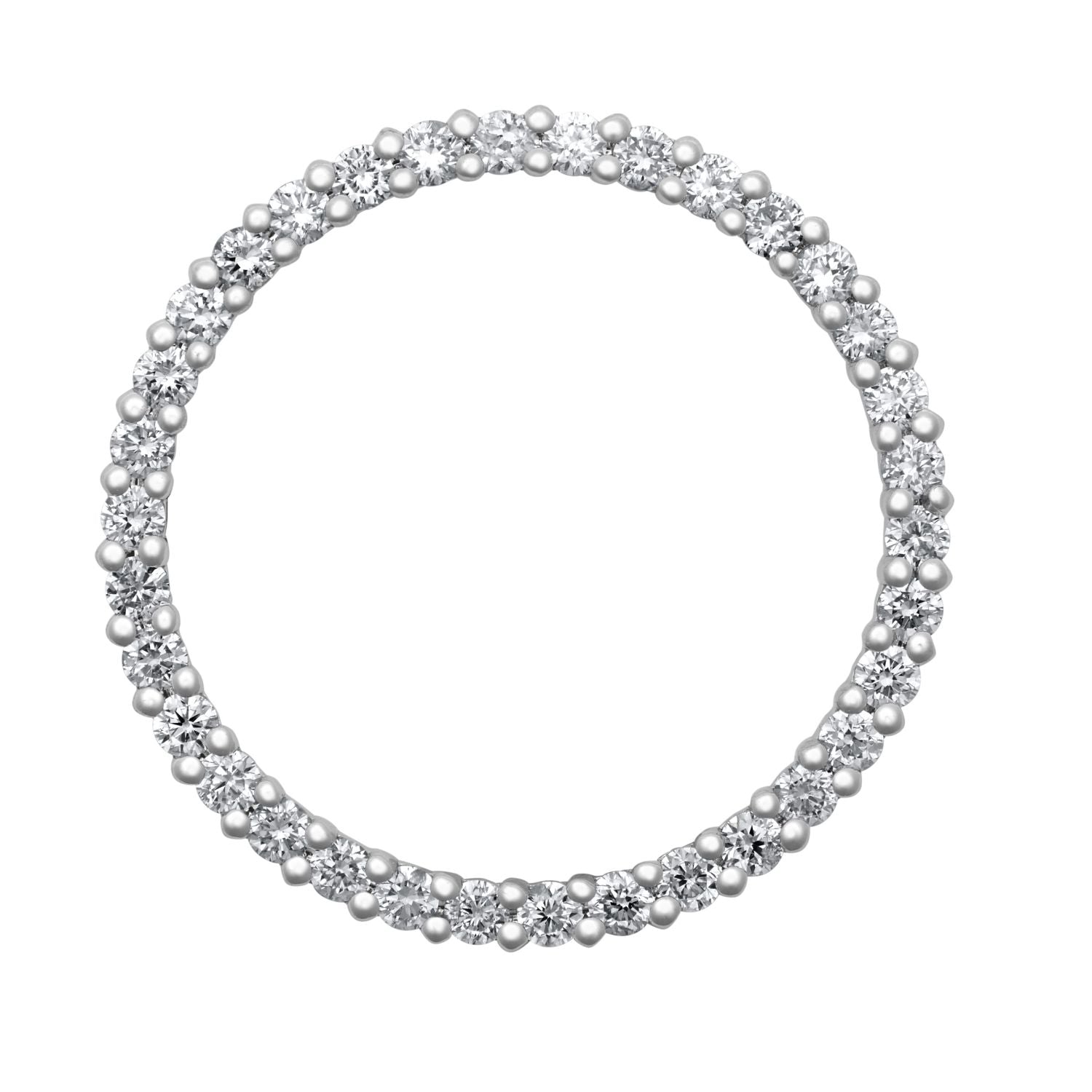 18ct White Gold Natural Diamond Pendant