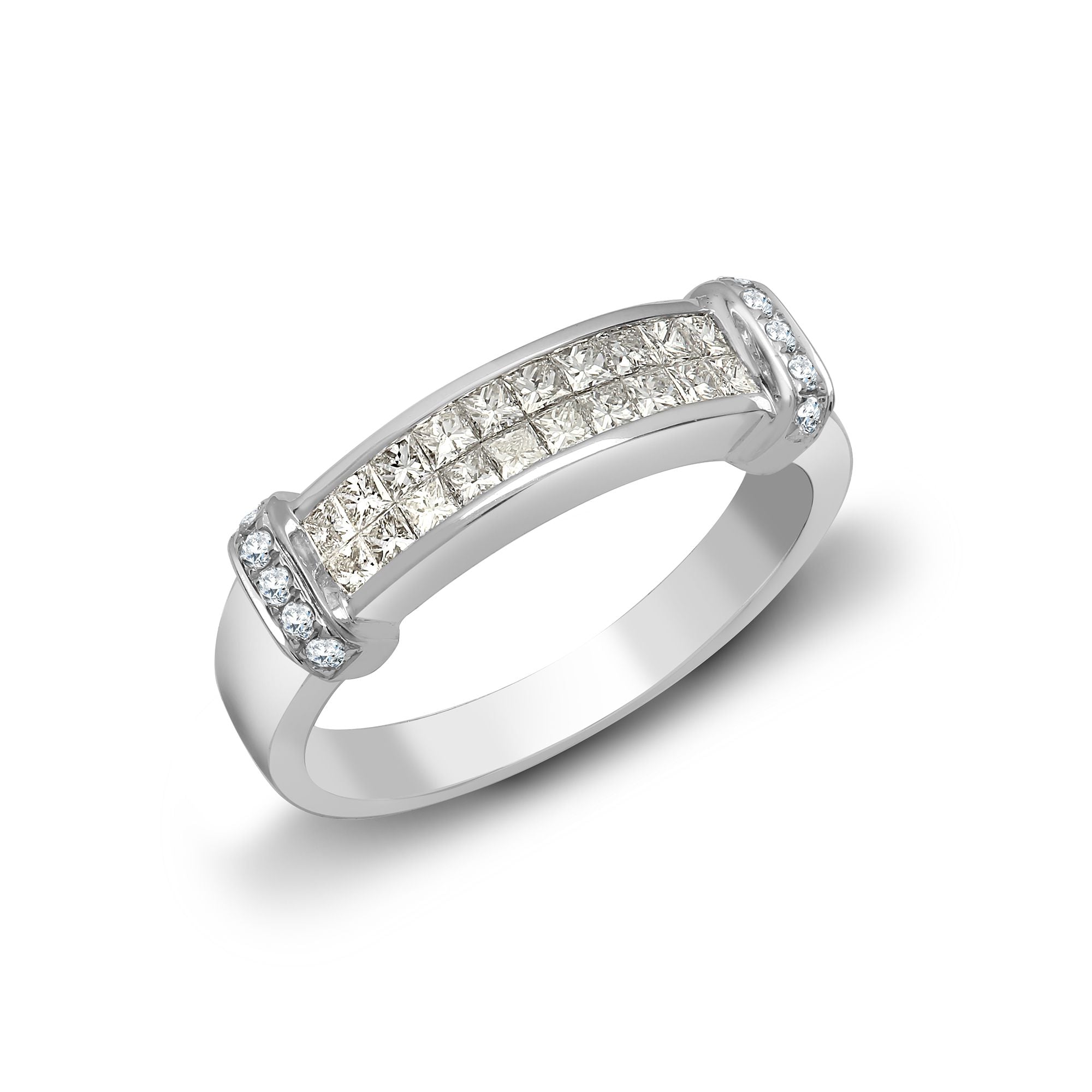 18ct White Gold Natural Diamond Ring