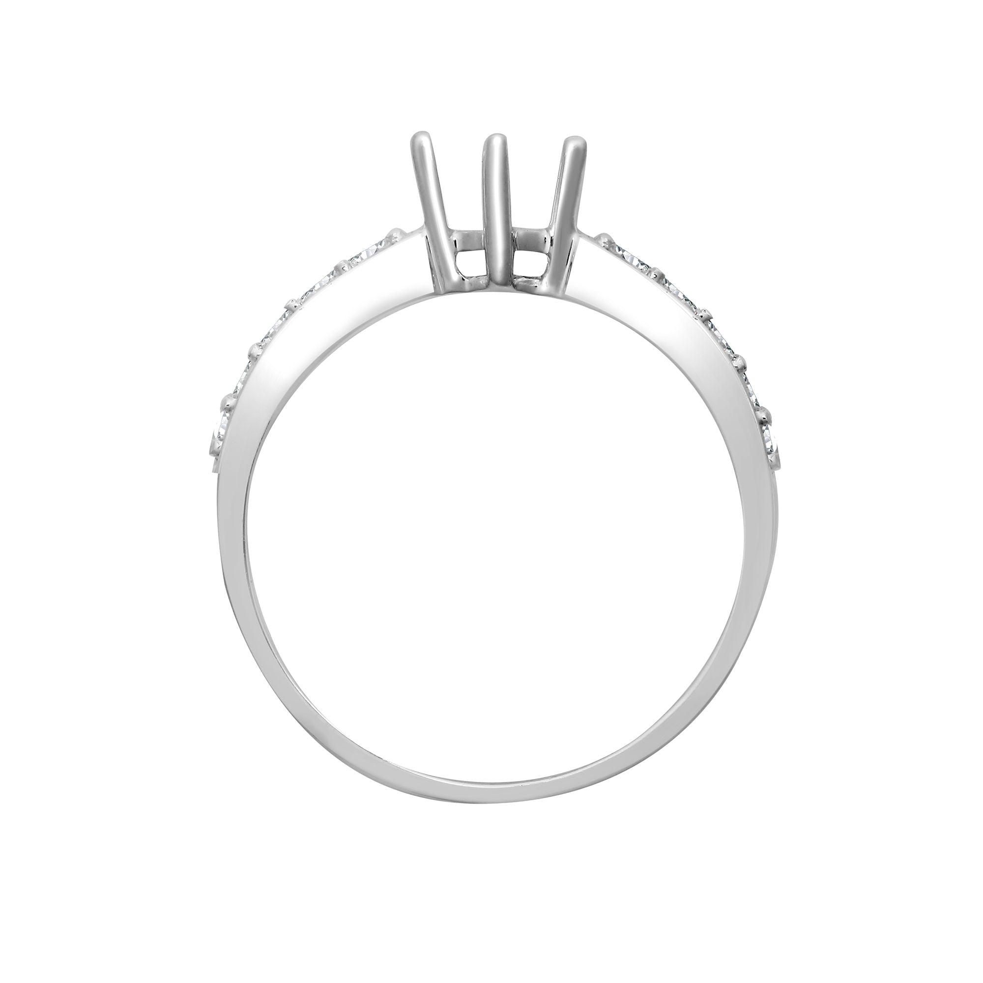 18ct White Gold 30pts Natural Diamond Ring. Fits 75pt