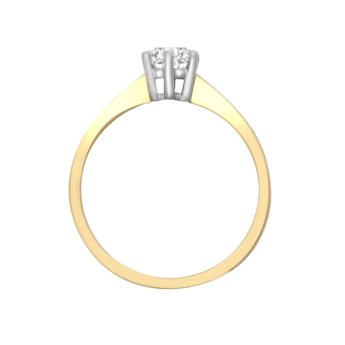 18ct Gold 25pts Solitaire Natural Diamond Ring