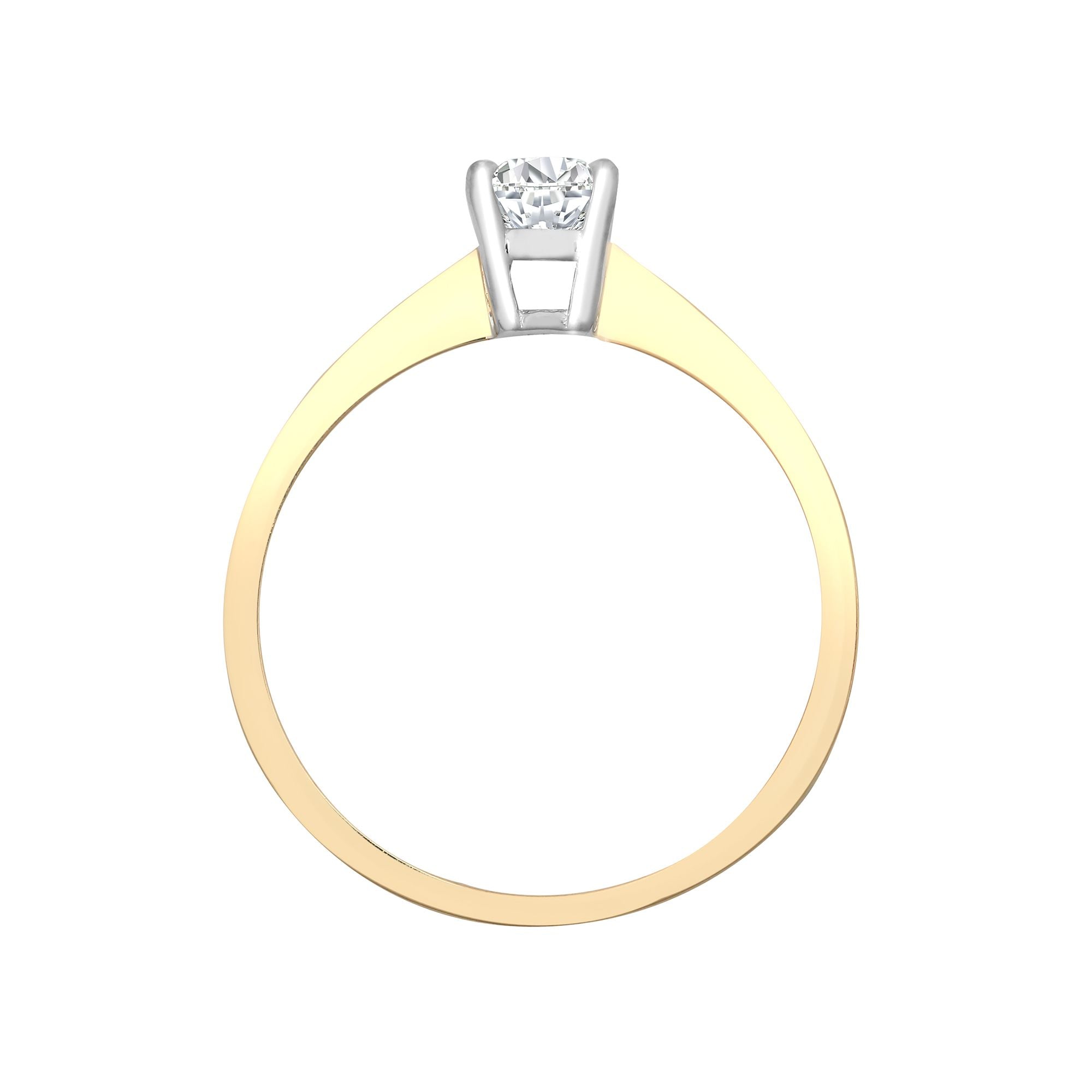 18ct Gold 25pts Solitaire Natural Diamond Ring