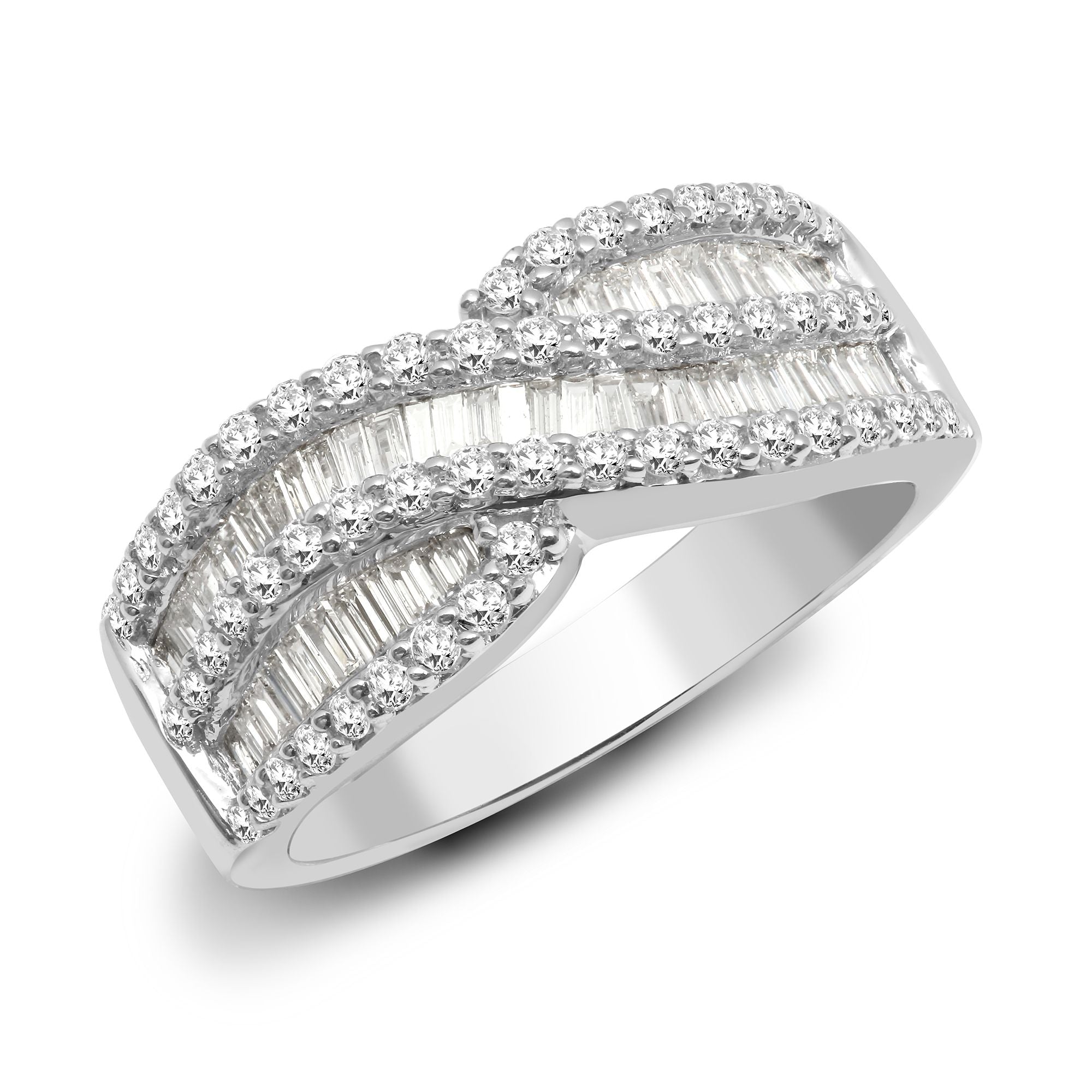 18ct White Gold Natural Diamond Ring