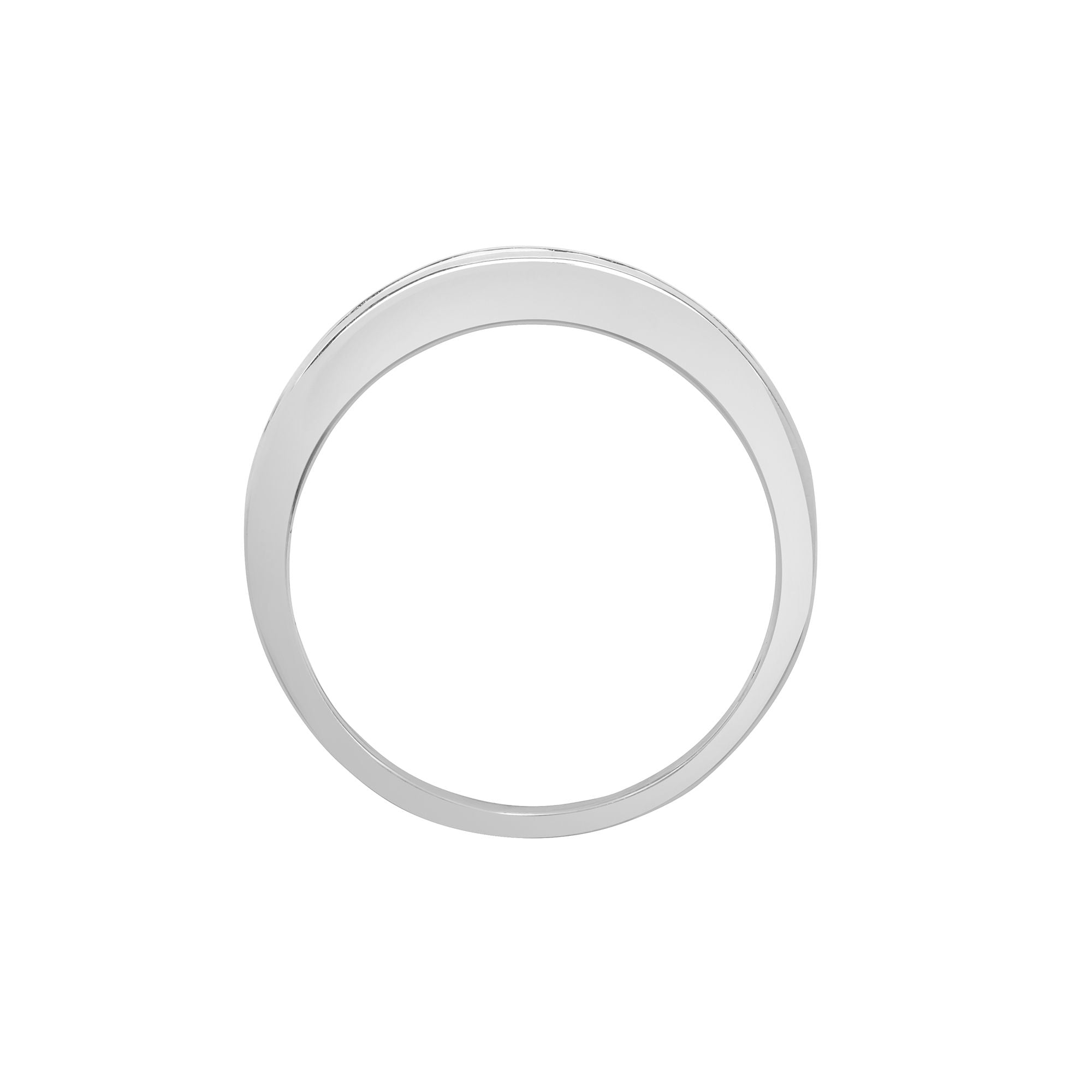 18ct White Gold Natural Diamond And Ruby Channel Set Half Eternity