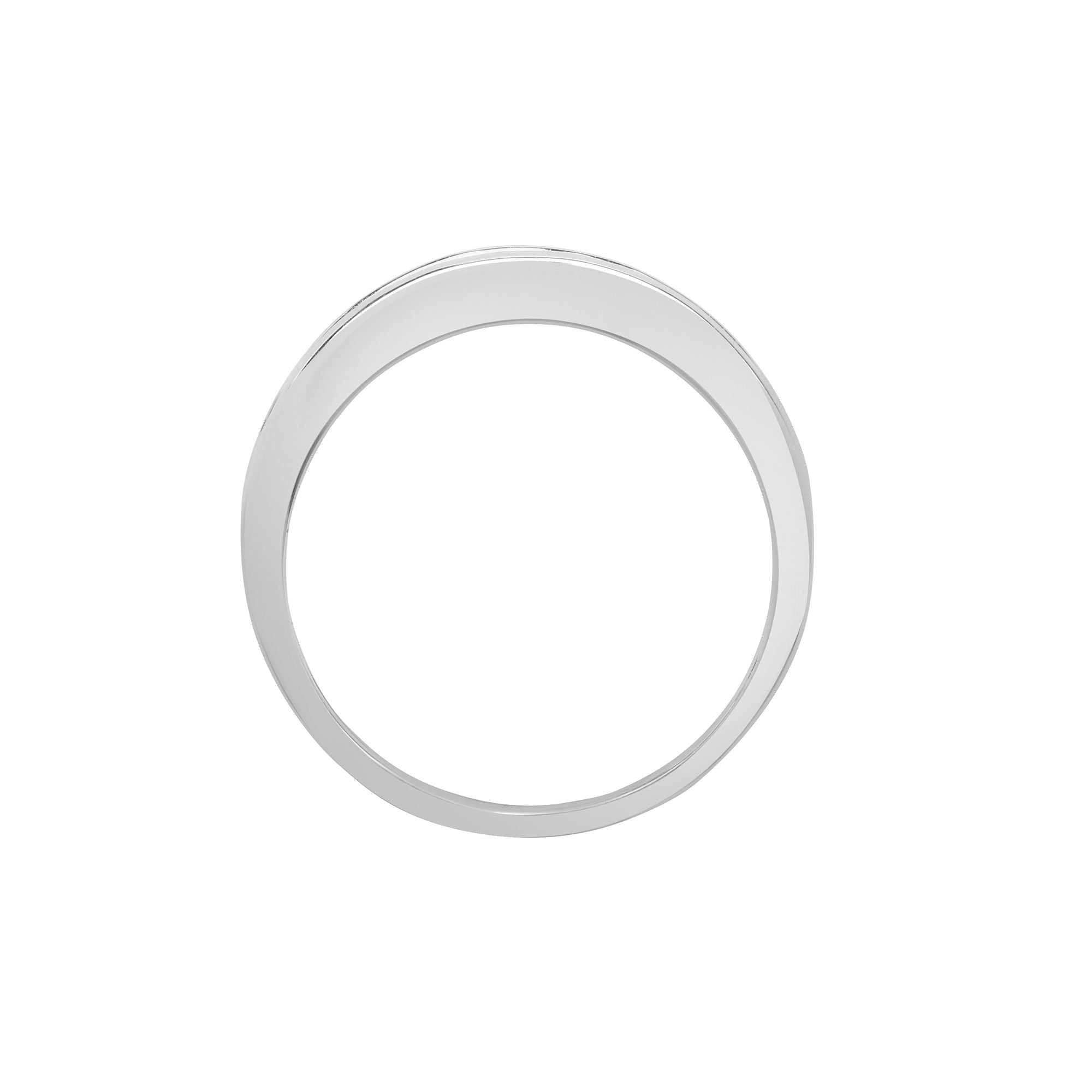 18ct White Gold Natural Diamond And Emerald Channel Set Half Eternity