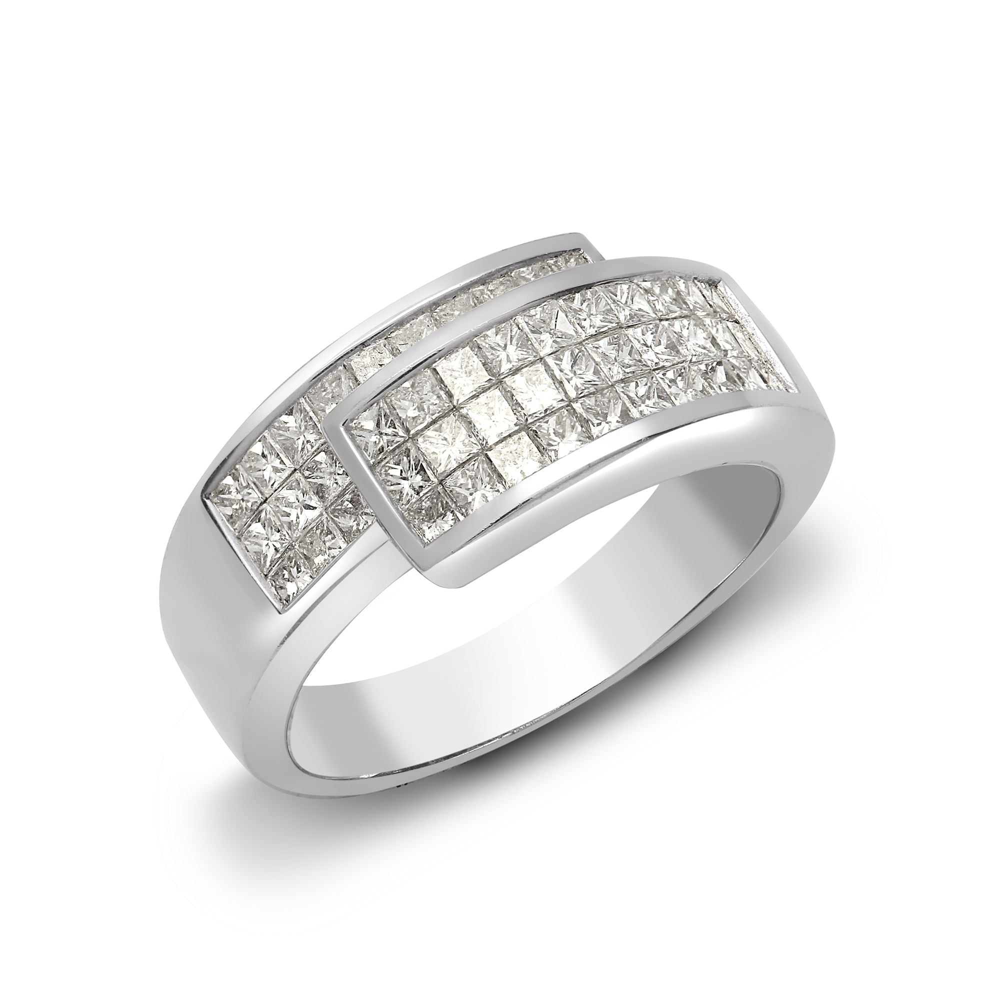 18ct White Gold Natural Diamond Ring