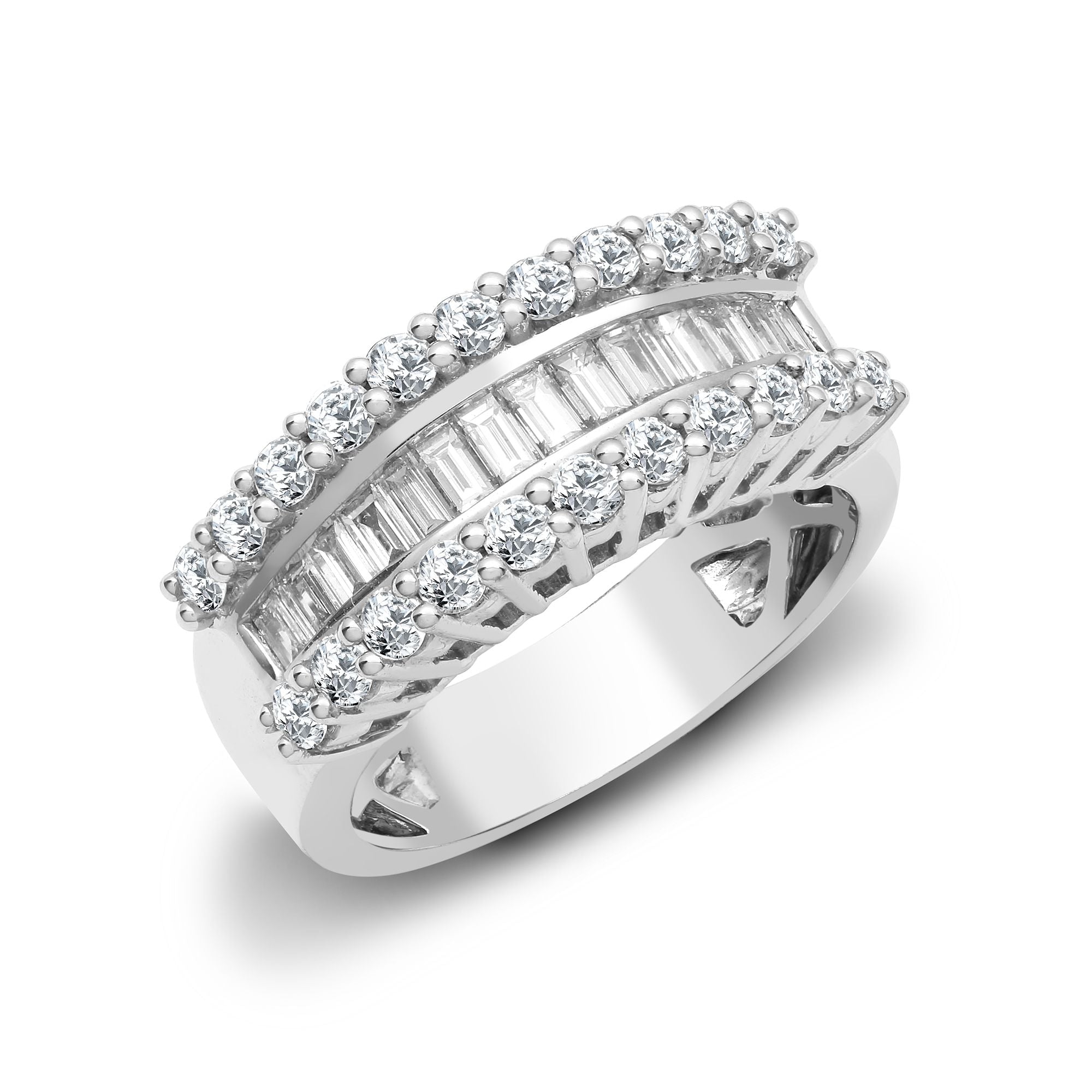 18ct White Gold Natural Diamond Ring
