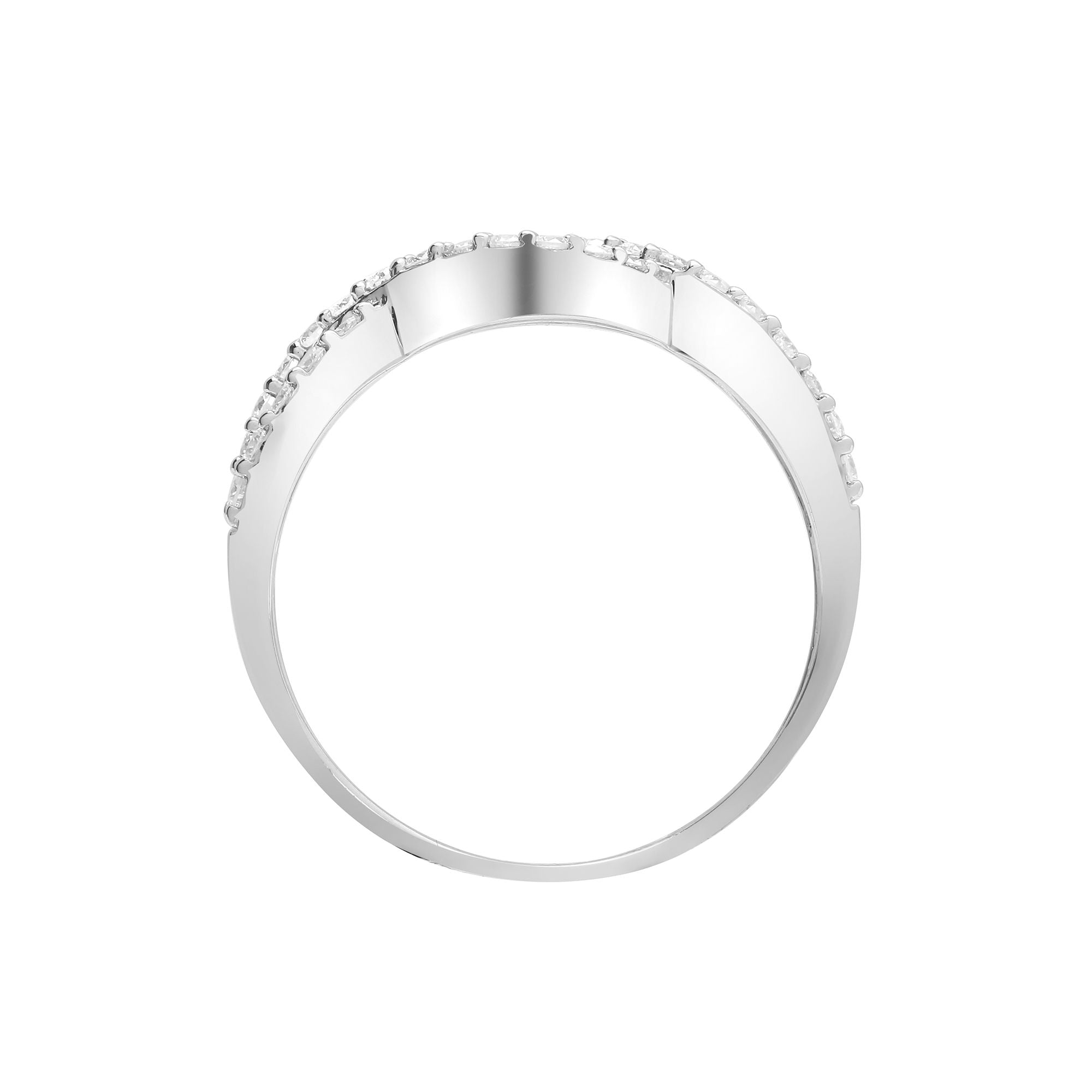 18ct White 0.39ct Natural Diamond Ring