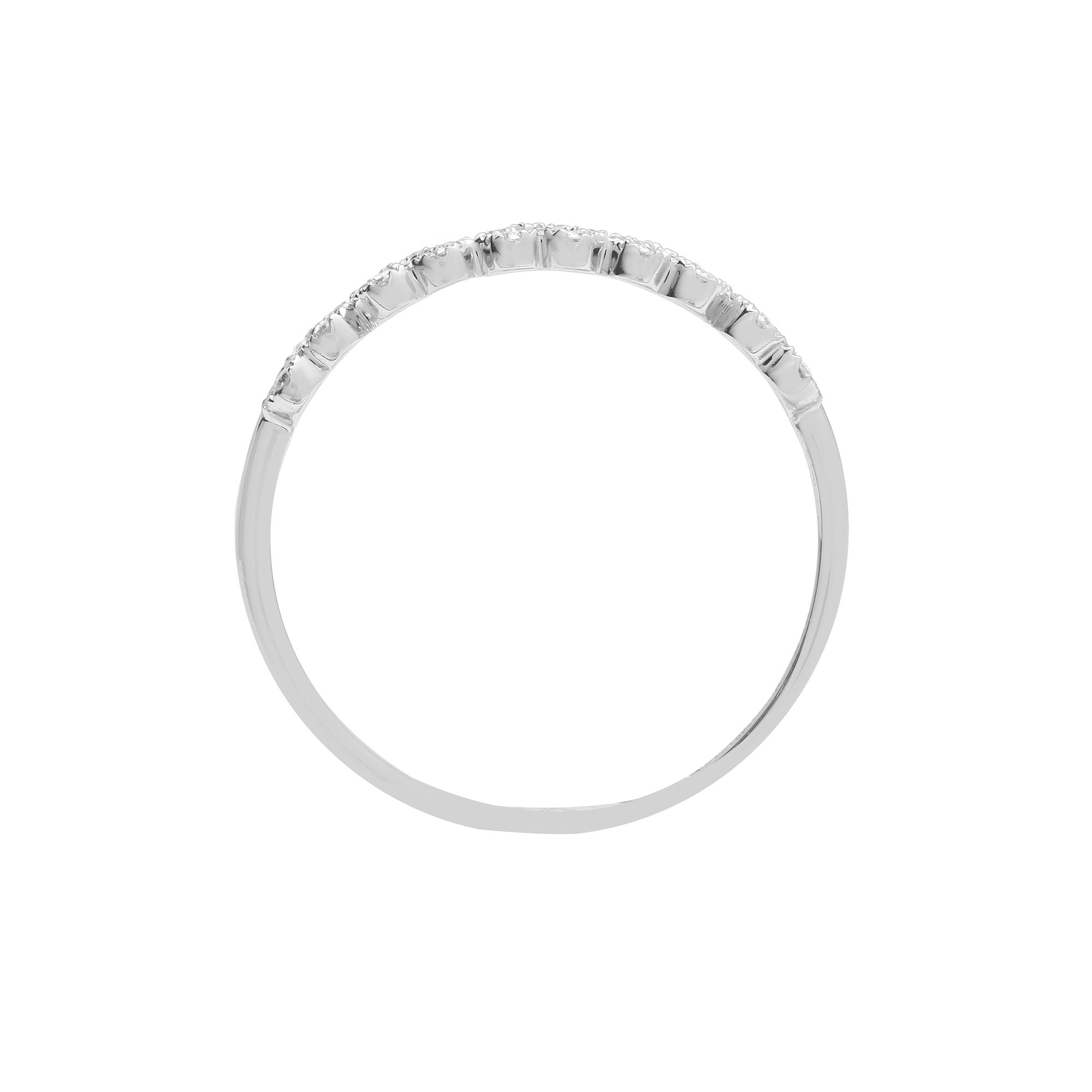 18R796 | 18ct White 0.15ct Natural Diamond 5 x Heart Ring