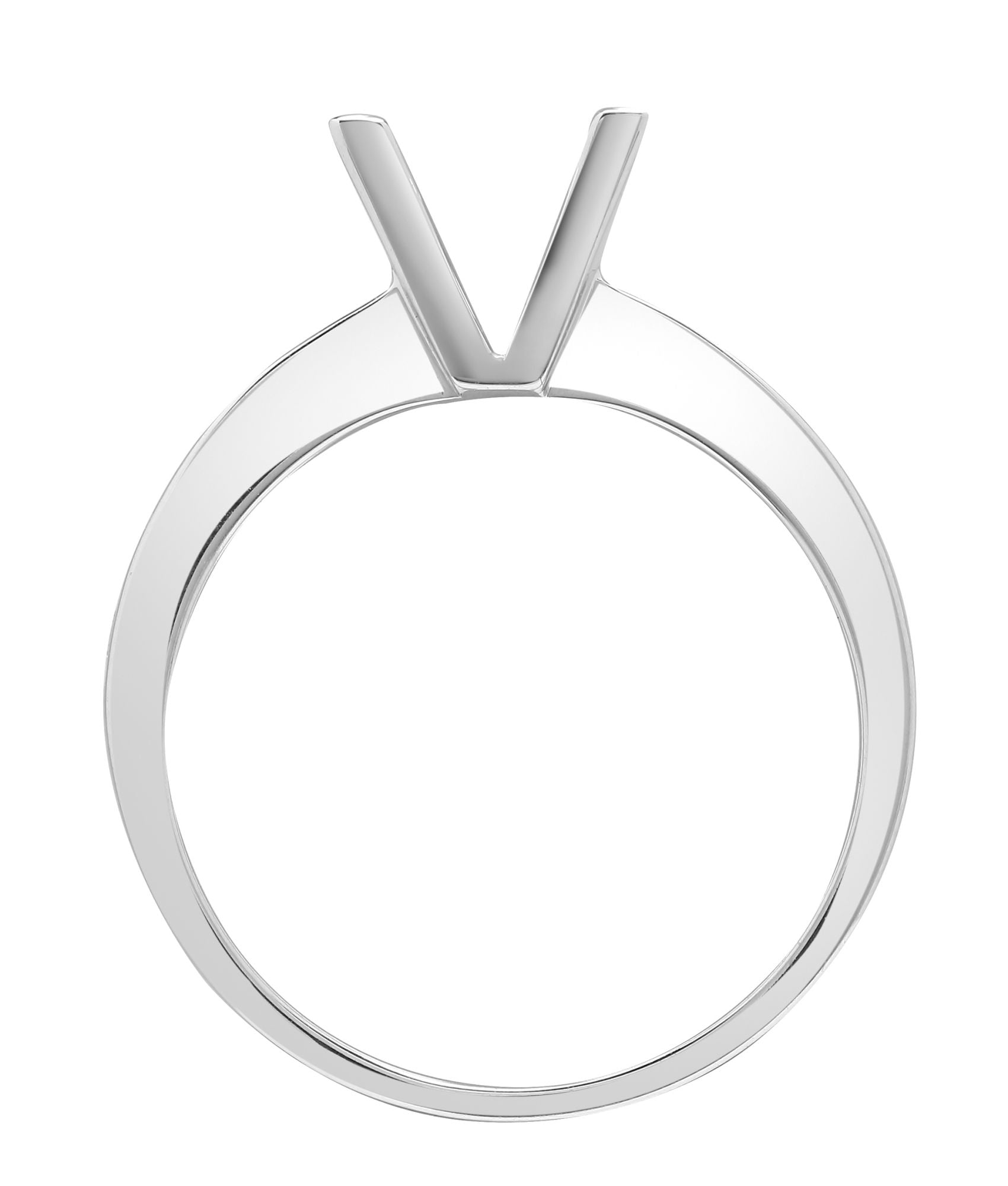 18ct White 0.35ct Natural Diamond Semi Set Ring - Holds 1.00ct