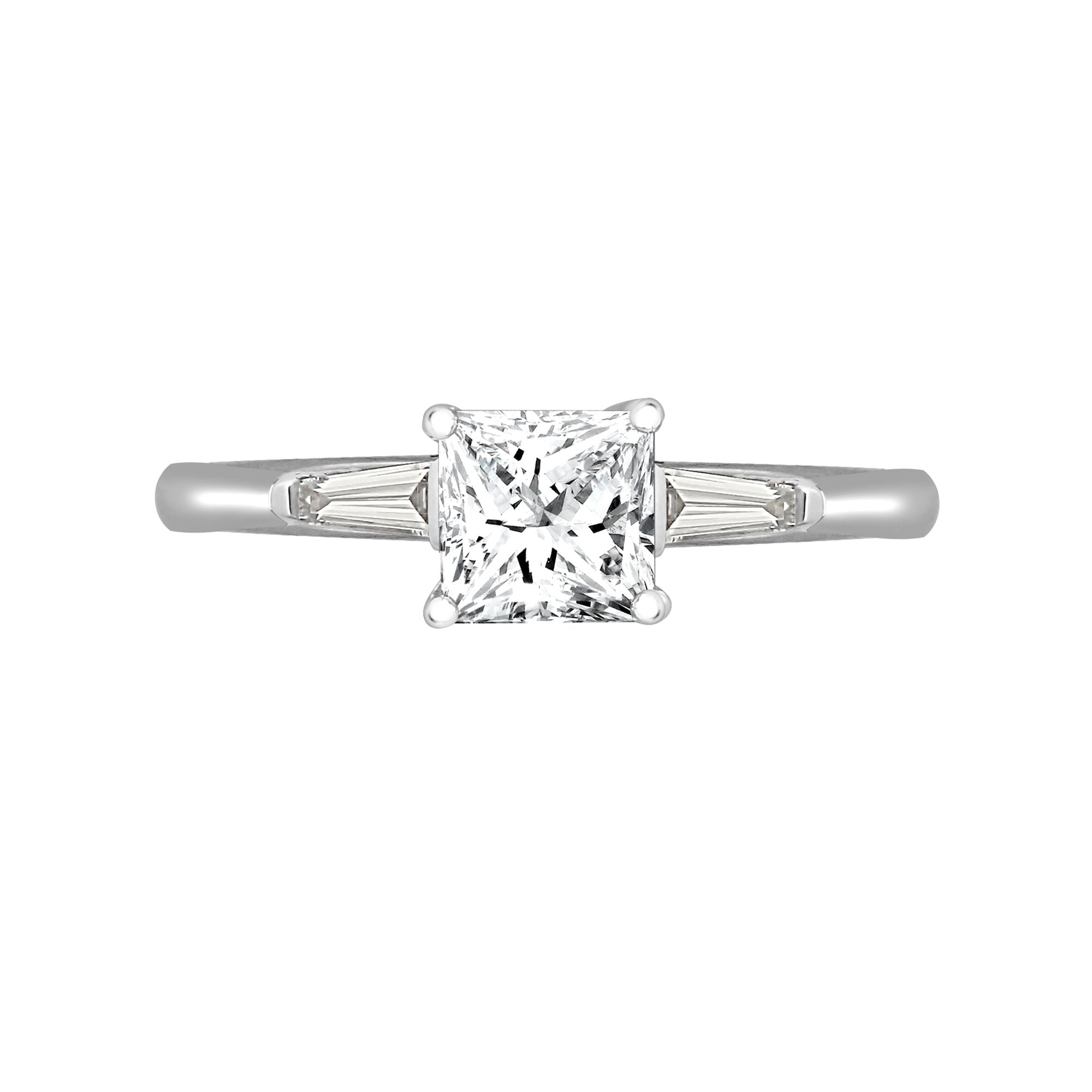 18ct White 0.14ct Natural Diamond Semi Set Ring - Holds 1.00ct