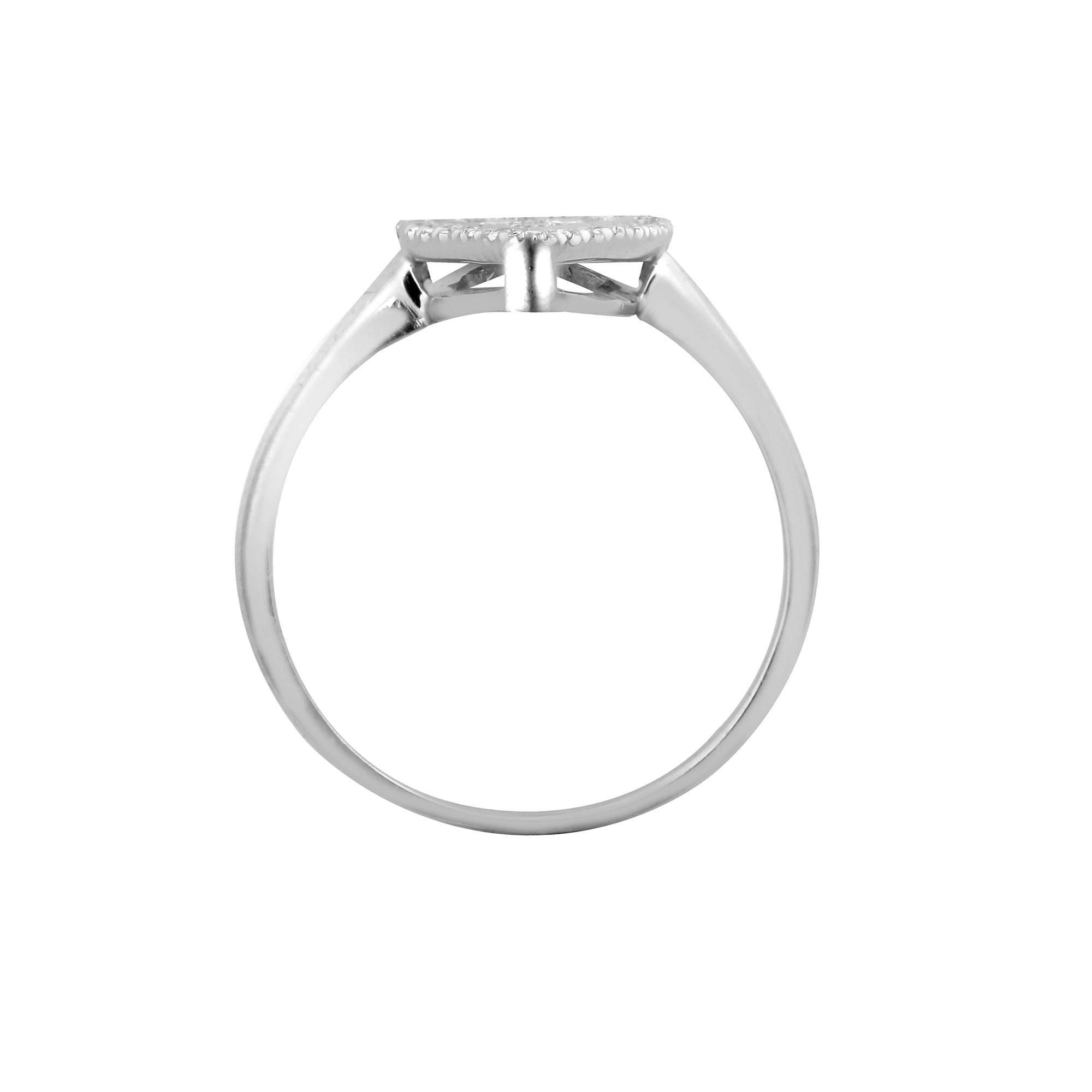 18R851 | 18ct White 0.40ct Natural Diamond Cluster Pear Shape Ring