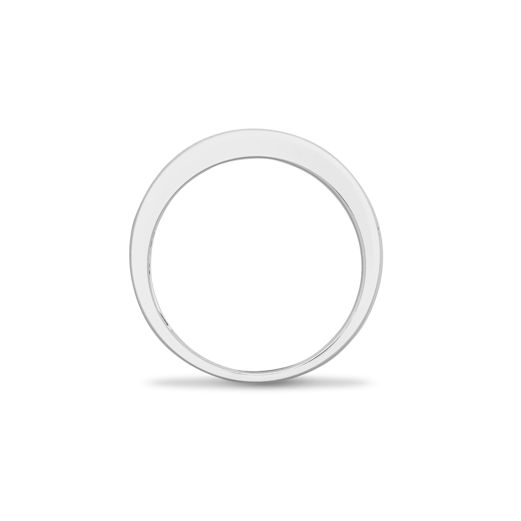 18ct White 0.25ct Natural Diamond Baguette 1\2 Eternity Ring