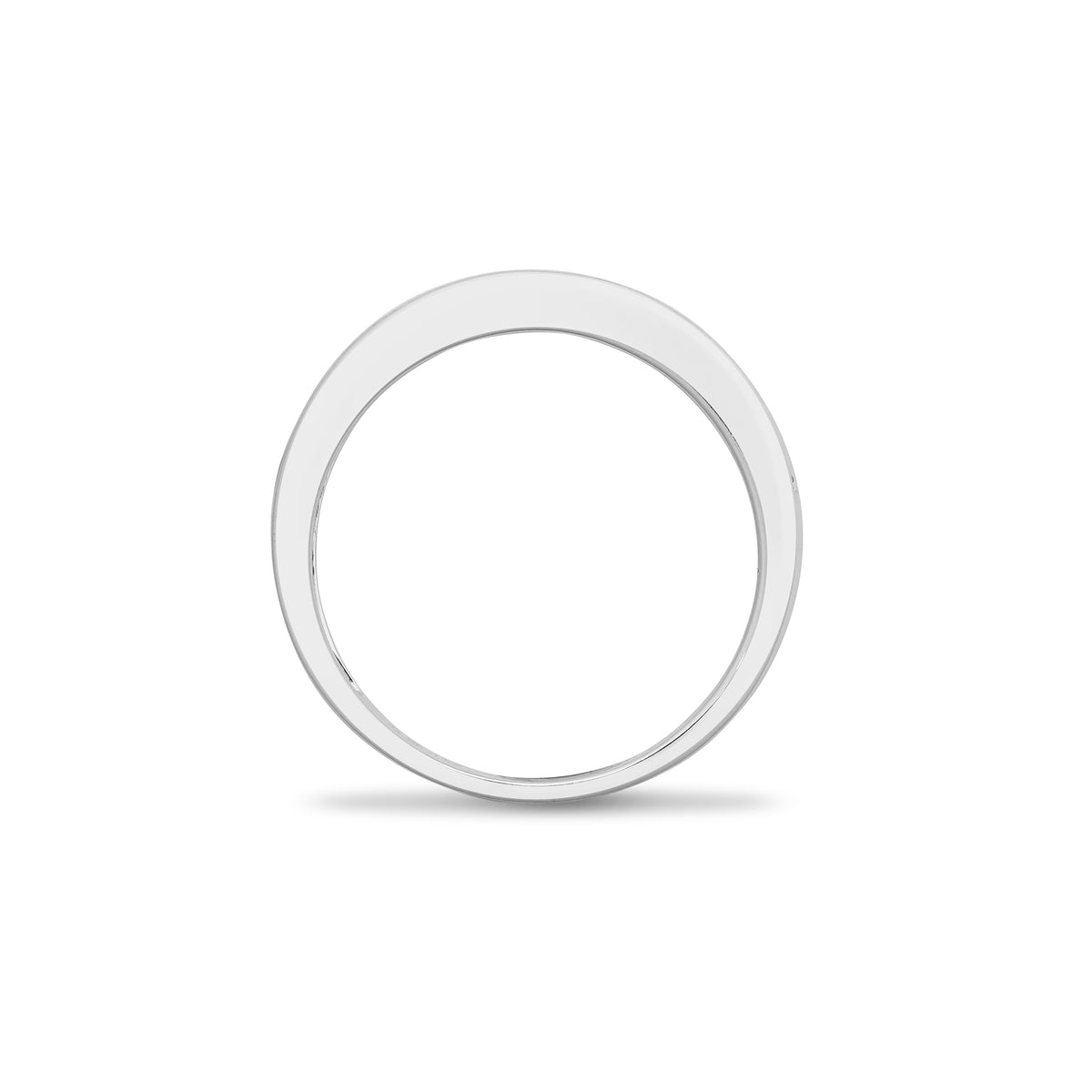 18ct White Natural Diamond Baguette 1\2 Eternity Ring