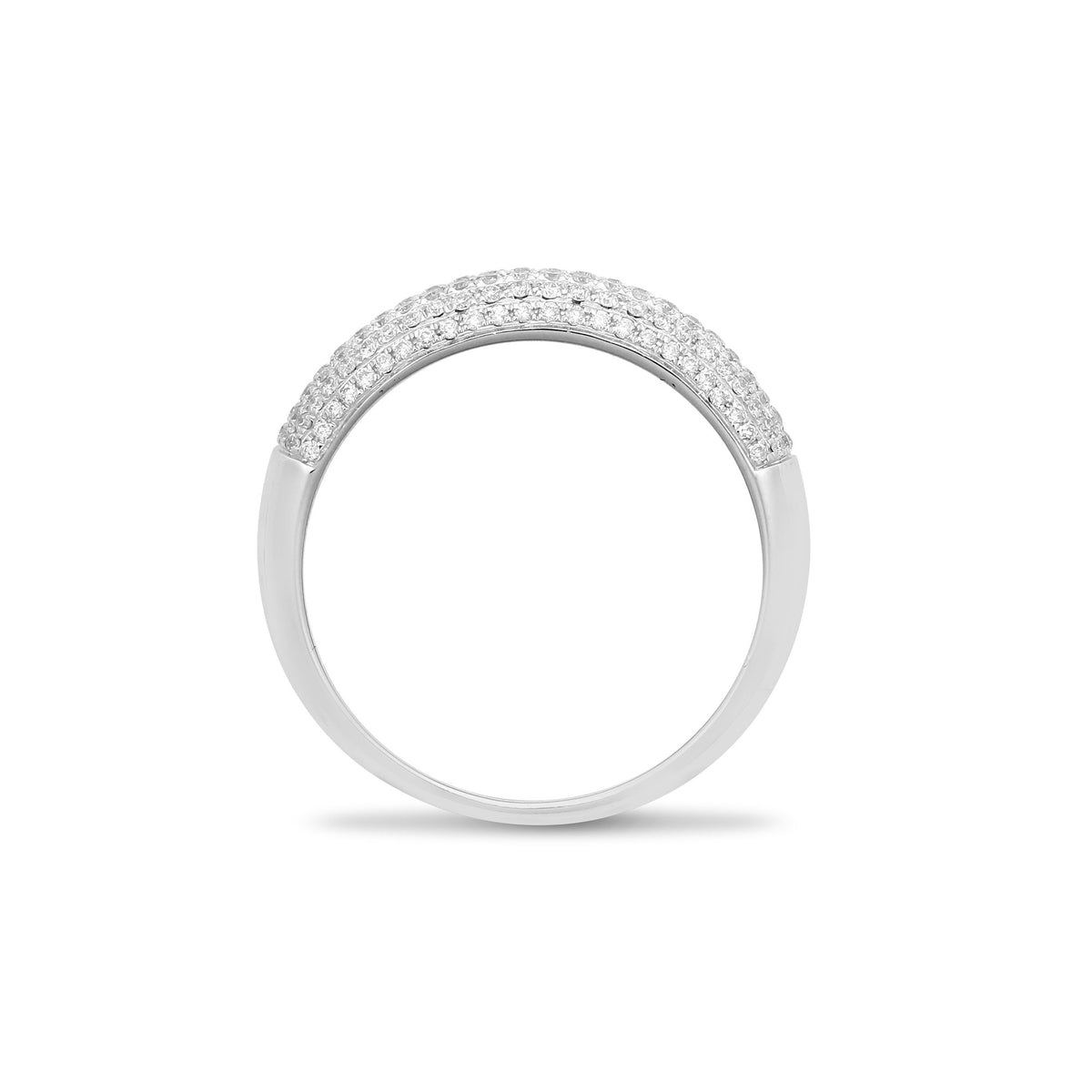 18ct White Natural Diamond Bombay Ring