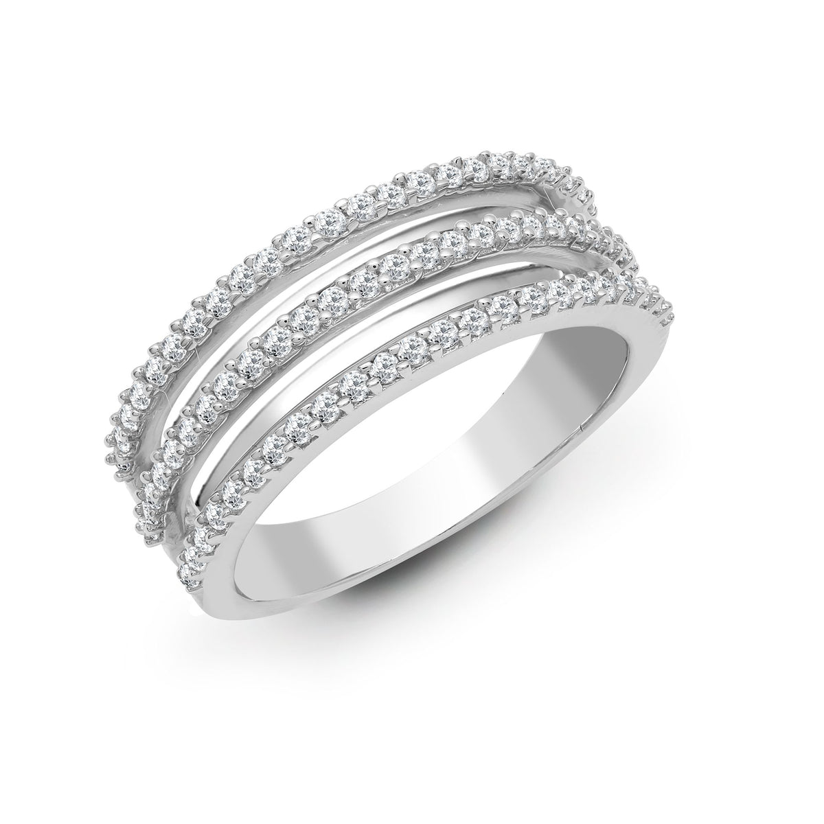18ct White 0.63ct Natural Diamond Ring