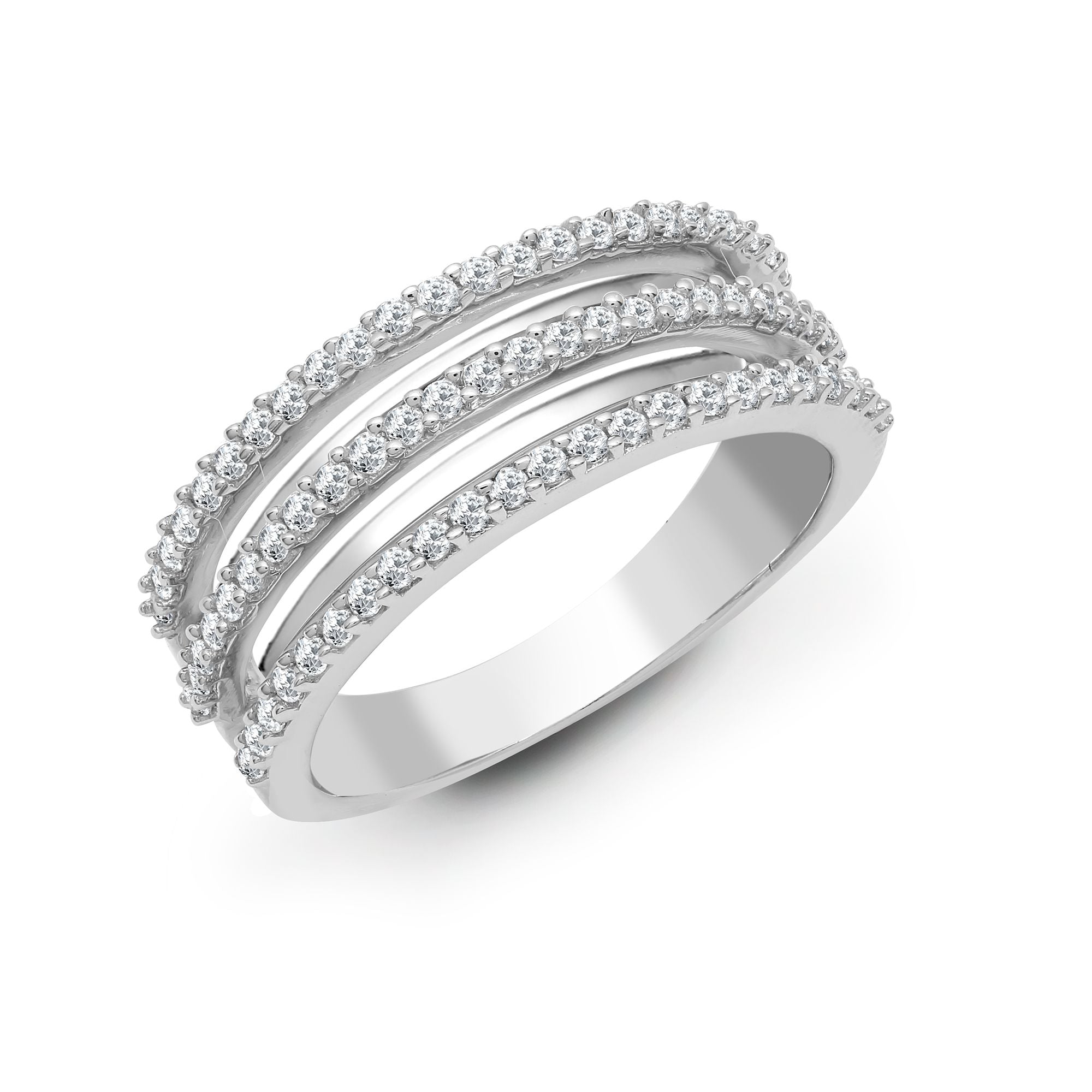 18ct White 0.63ct Natural Diamond Ring