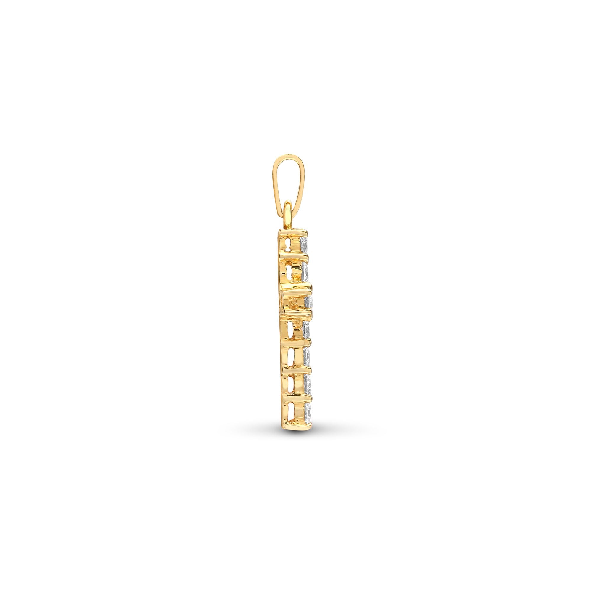 9X022 | 9ct Yellow Gold Natural Diamond Cross