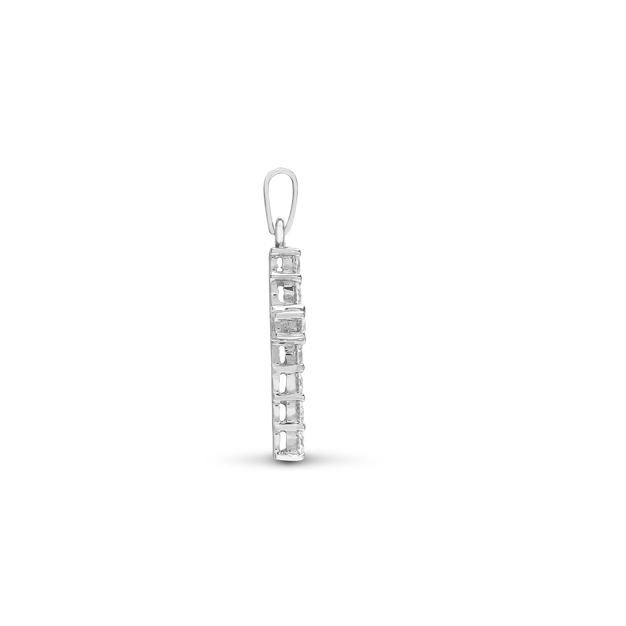 9X024 | 9ct White Gold Natural Diamond Cross