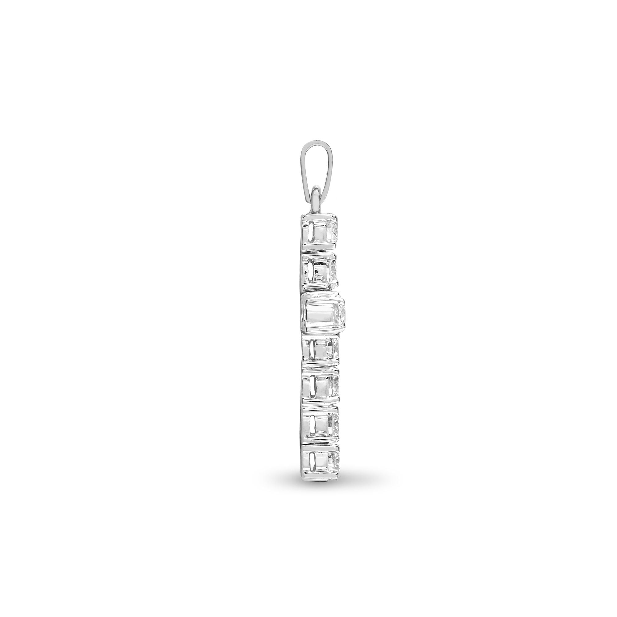 9X025 | 9ct White Gold Natural Diamond Cross