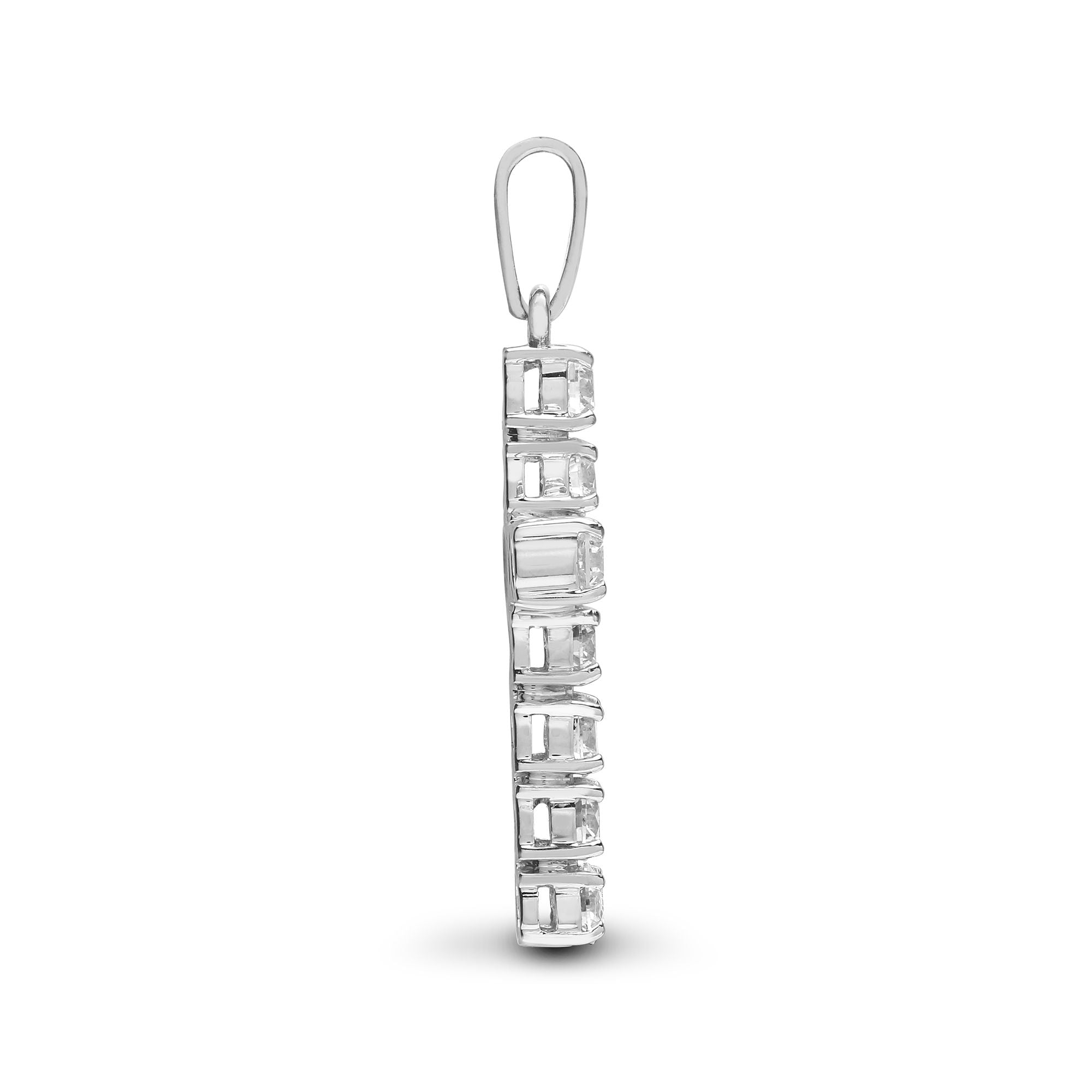 9X026 | 9ct White Gold Natural Diamond Cross