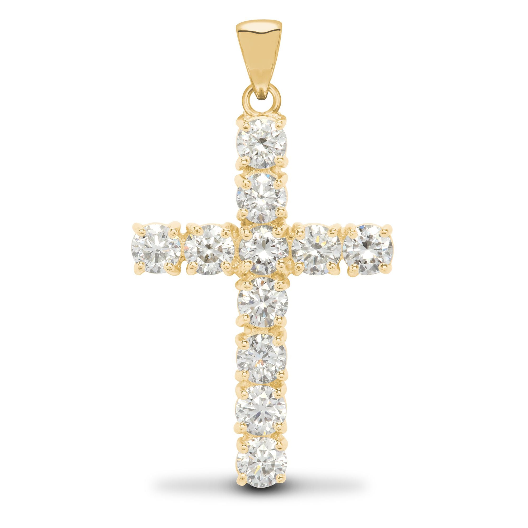 9X096 | 9ct Yellow Gold Natural Diamond Cross