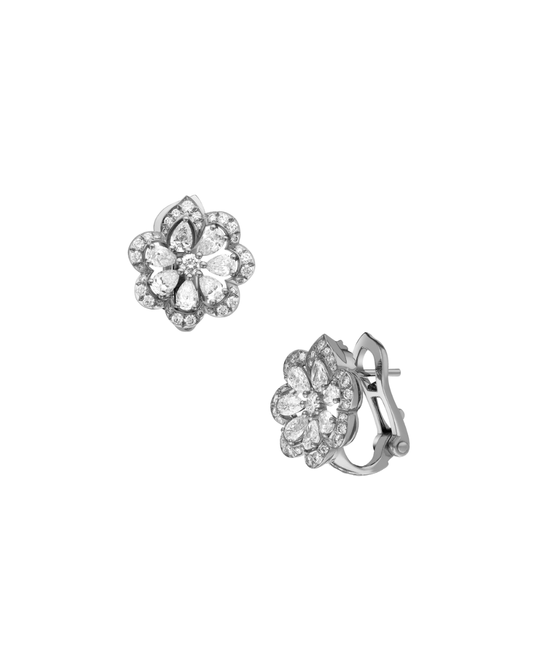 Precious Lace Mini Frou-Frou Diamond Earrings 18ct White Gold