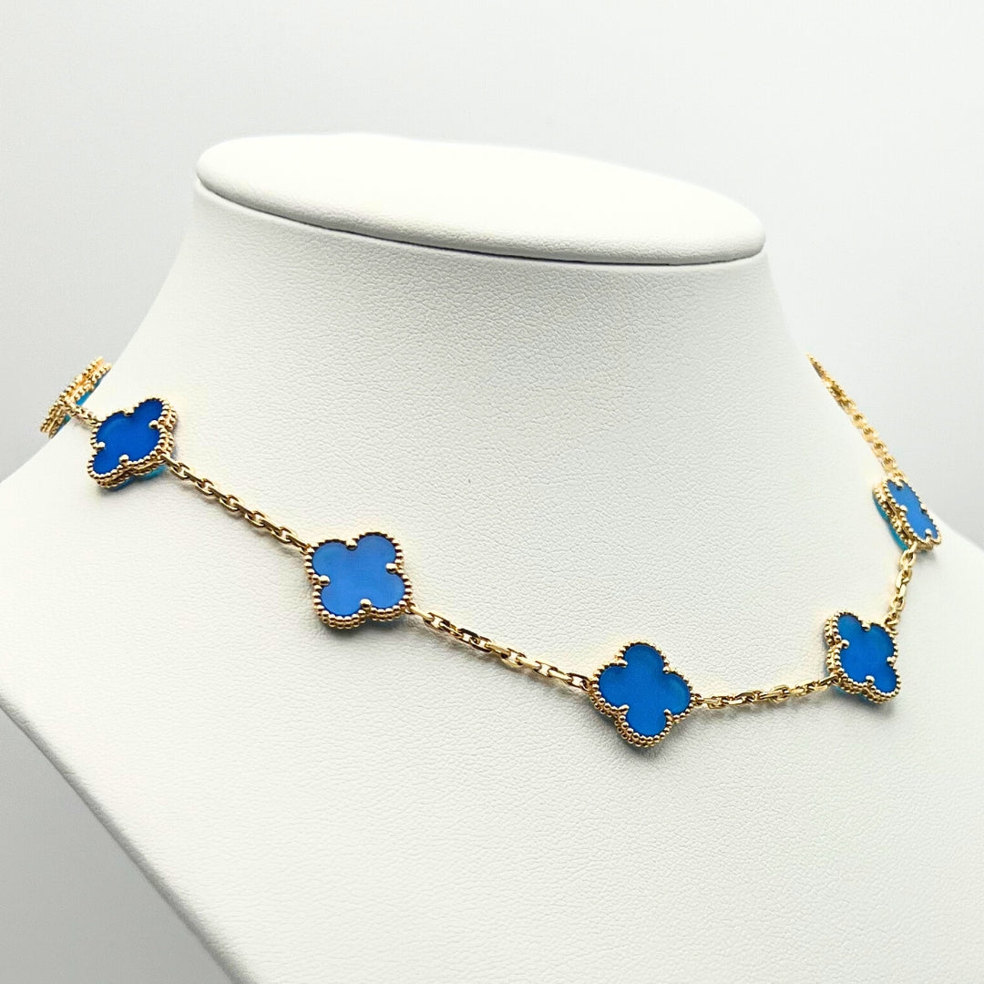 Van Cleef & Arpels Collar Vintage Alhambra 10 Motivos Ágata Oro amarillo de 18 quilates